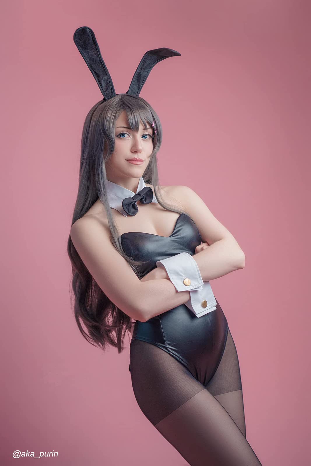 CR ROLECOS Bunny Costume Women Bunny Girl Senpai Cosplay One Piece Bodysuit: Small Black Bunny