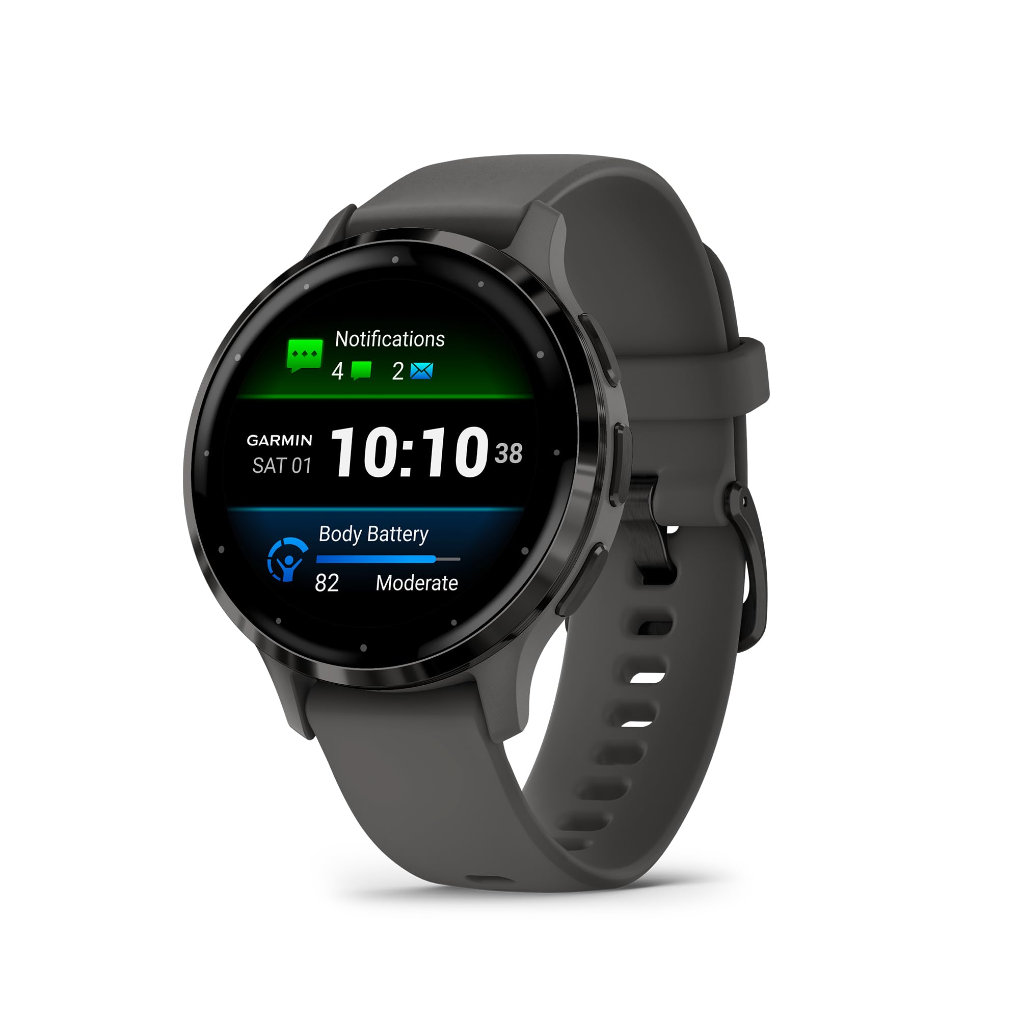 Garmin Venu 3S Running GPS Smartwatch with AMOLED Display, Advanced Health, Fitness Features, Up to 14 Day Battery Life with Signature Power Bundle | Slate with Pebble Gray Silicone Band: Venu 3S (41mm) Pebble Gray