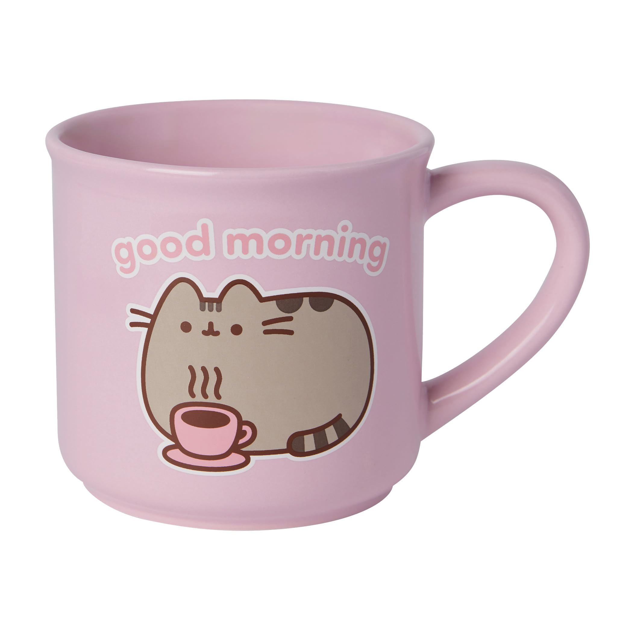 Enesco Pusheen the Cat Good Morning Coffee Mug, 18 Ounce, Pink