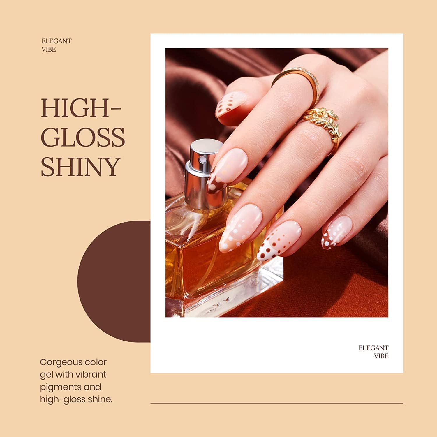 Beetles Gel Nail Polish Kit with U V Light Starter Kit, 6 Colors Nude Brown nails Neutral Pink Peach Skin Tone Gel Polish Soak Off U V LED Nail Lamp, Base Gel Top Coat DIY Home Manicure Gift for Women thumbnail 6