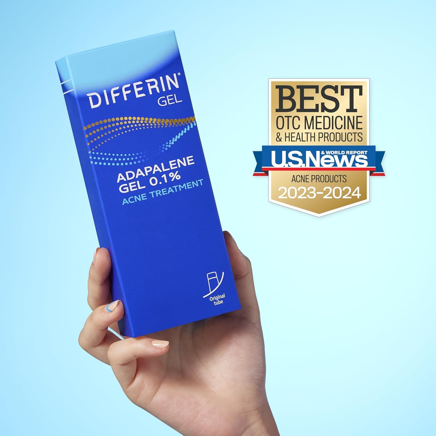Differin Acne Treatment Gel, 180 Day Supply, Retinoid Treatment for Face with 0.1% Adapalene, Gentle Skin Care for Acne Prone Sensitive Skin, 45g , Pack of 2 (Packaging May Vary): Tube