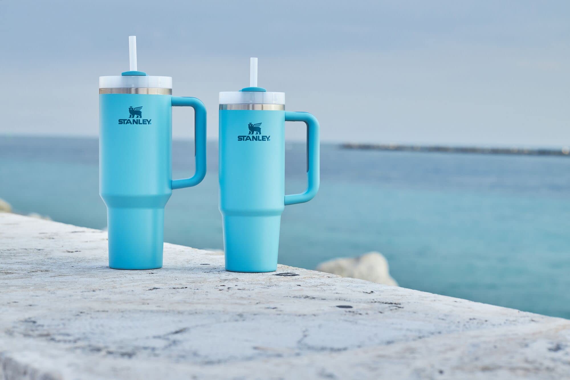 Stanley Quencher H2.0 Tumbler with Handle and Straw 30 oz | Flowstate 3-Position Lid | Cup Holder Compatible for Travel | Insulated Stainless Steel Cup | BPA-Free | Rose Quartz 2.0