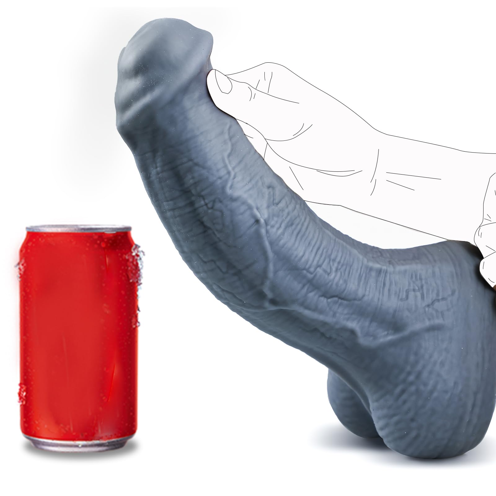 3 Inch Thick Huge Horse Dildo, 11 Inch Monster Cock Fantasy Animal Dildo with Dual Density Silicone Big Kont, XL Girth Dildos Anal Plug Sex Toy for Men Women Couples: 11 Inch XL