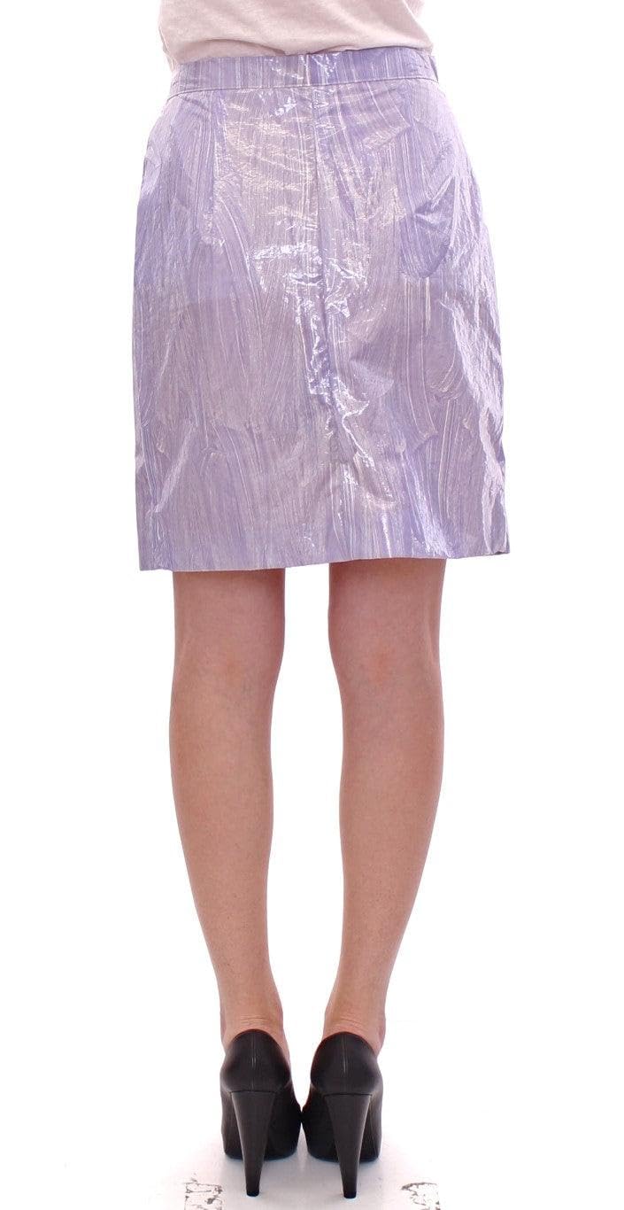 Licia Florio Elegant Purple Viscose Skirt - Wrap Women's Closure thumbnail 3