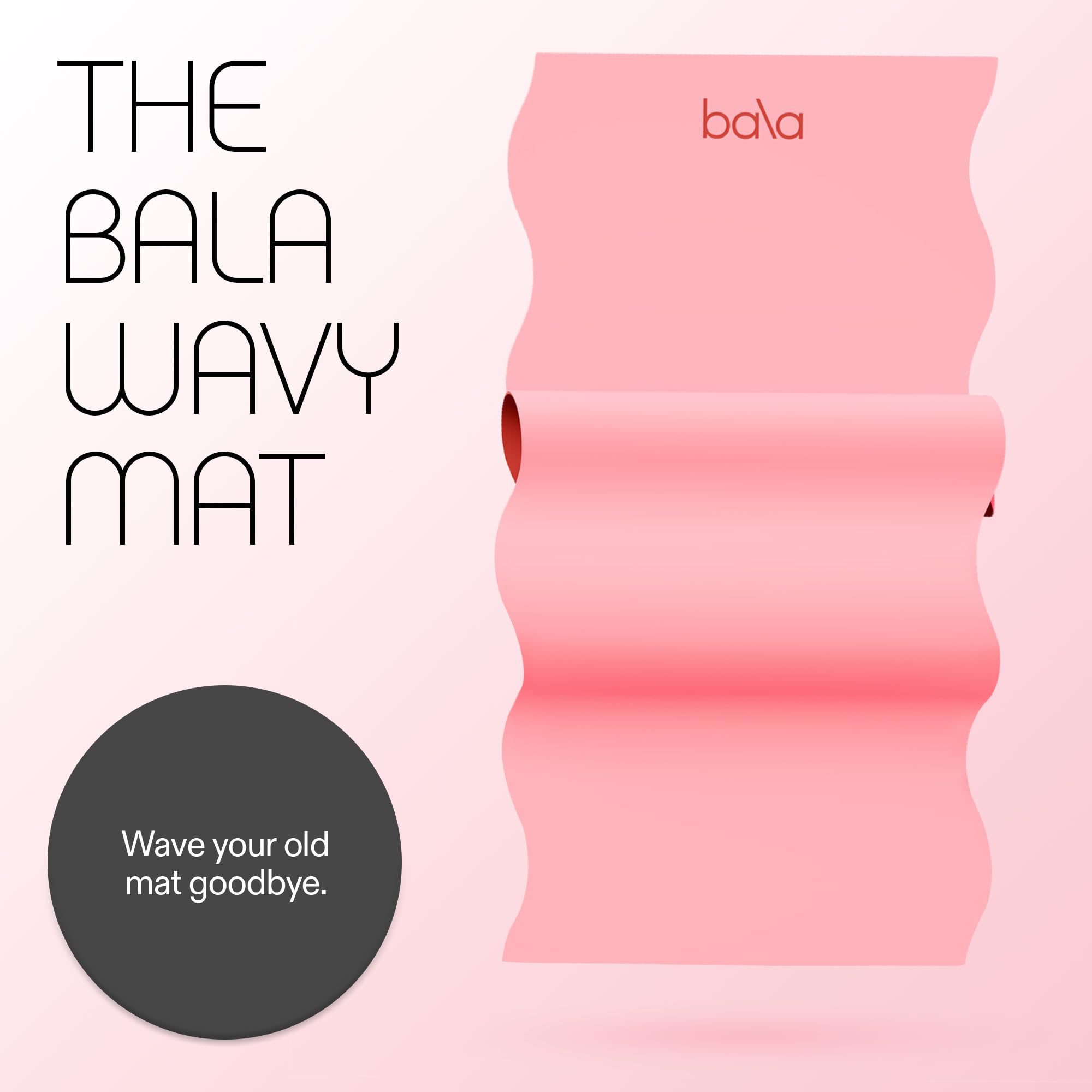 Bala Yoga Mat for Home Gym - Non Slip Exercise Mat for Home Workout, Stretching, Pilates, Aerobics & Floor & Fitness Work Out - Indoor Exercising Mat