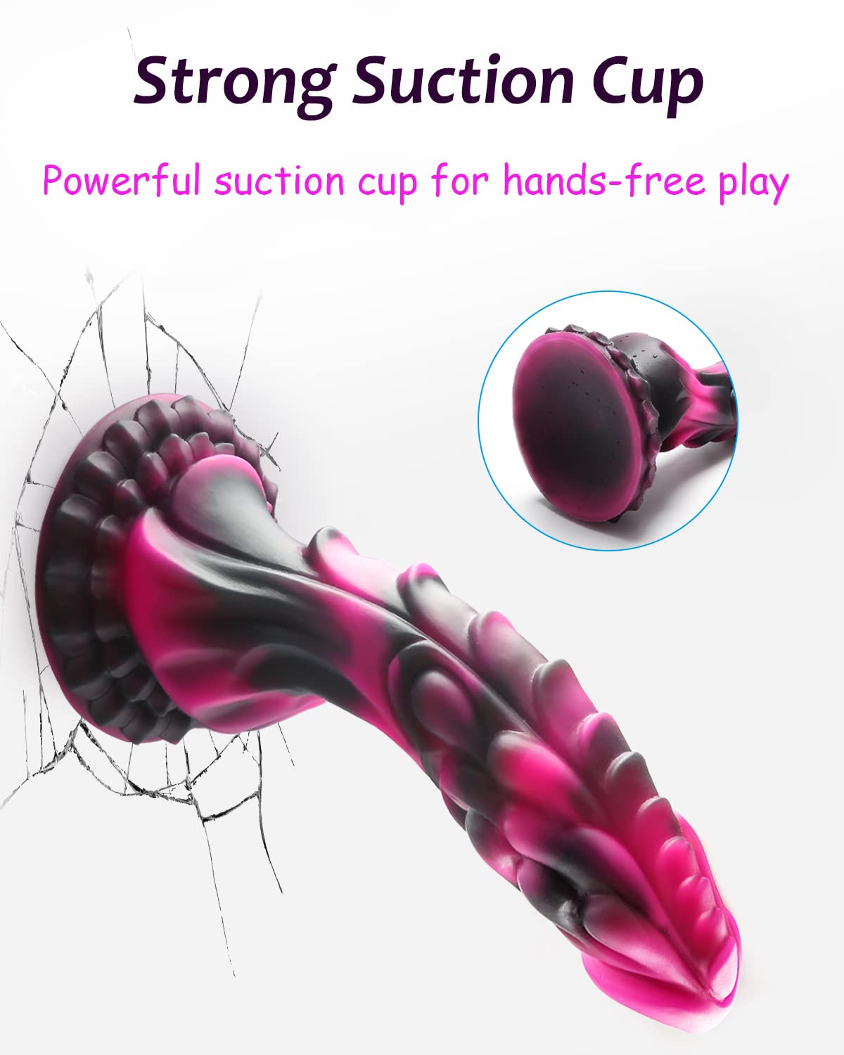 Sex Toy Realistic Silicone Dildo, 8.2 Inch Dragon Lifelike Fantasy Dildo, Soft Liquid Material Dildo with Textured for G-Spot Pleasure, Body Safe Material Adult Sex Toys for Women Men and Couple: Purple&Black