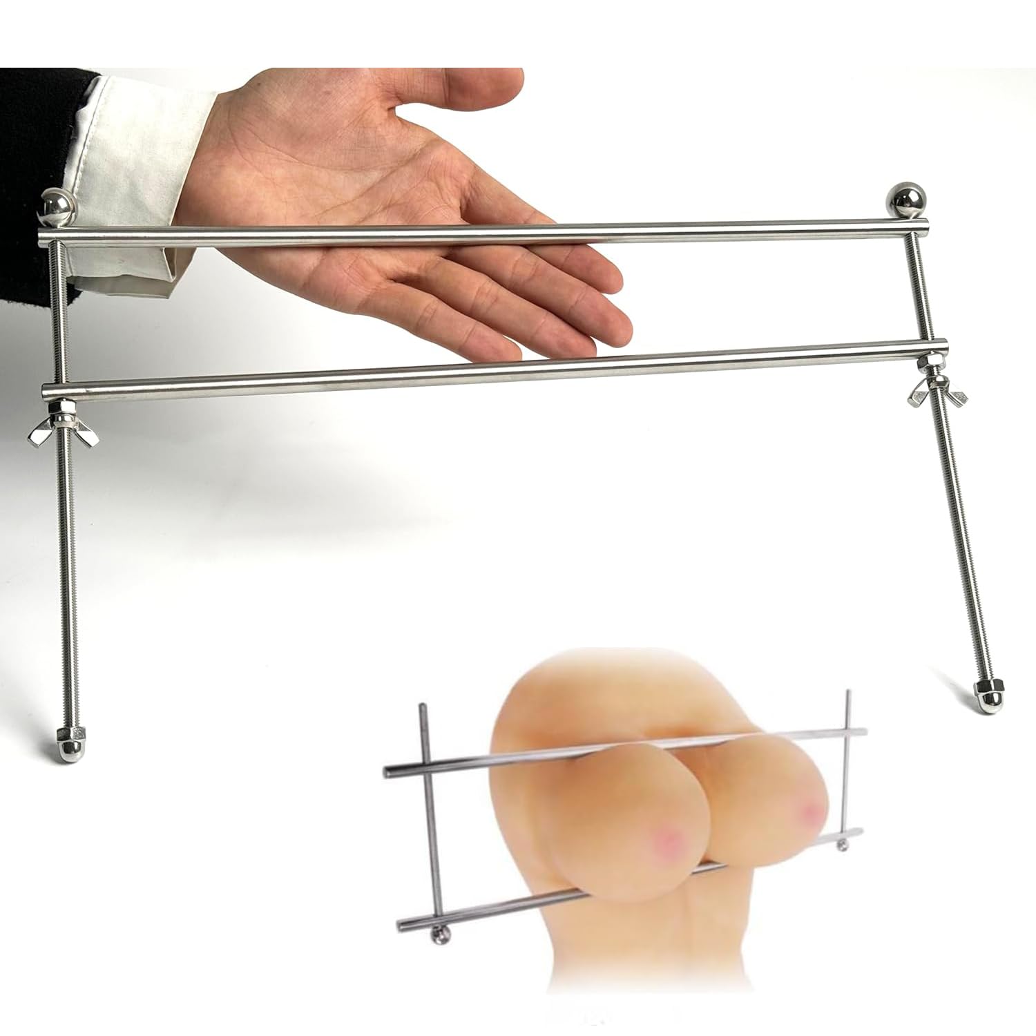 Nipple Clamps Breast Clip Rack Compactor Steel Breast Bondage Hard Tit Restraints Slave BDSM Kink Toy thumbnail 1