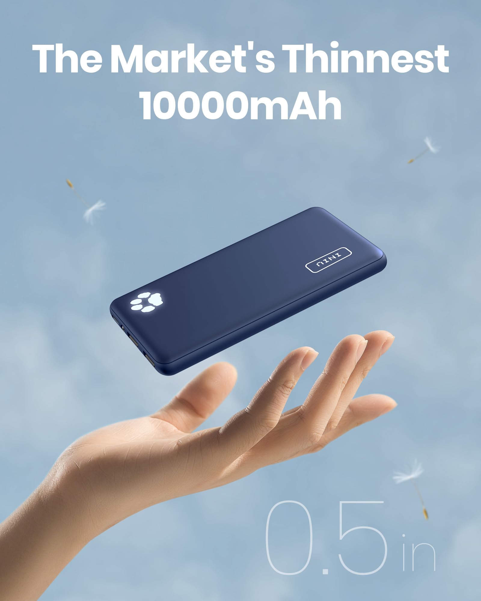INIU Portable Charger, Slimmest 10000mAh 5V/3A Power Bank, USB C in&out High-Speed Charging Battery Pack, External Phone Powerbank Compatible with iPhone 16 15 14 13 12 Samsung S22 S21 Google iPad etc: INIU Portable Charger, USB C Slimmest & Lightest Triple 3A High-Speed 10000mAh Power Bank, Flashlight Battery Pack Compatible with iPhone 16 15 14 13 12 X Plus Samsung S22 S21 Google iPad, etc