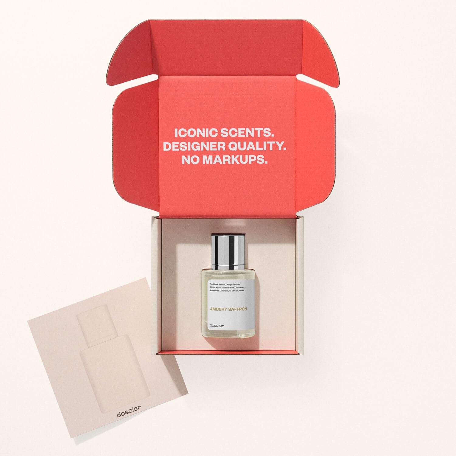 Dossier - Ambery Saffron - Eau de Parfum - Inspired by MFK's B.accarat R.ouge 5.40 - Vegan, Unisex Perfume Spray - 3.4 Fl Oz (100ml)