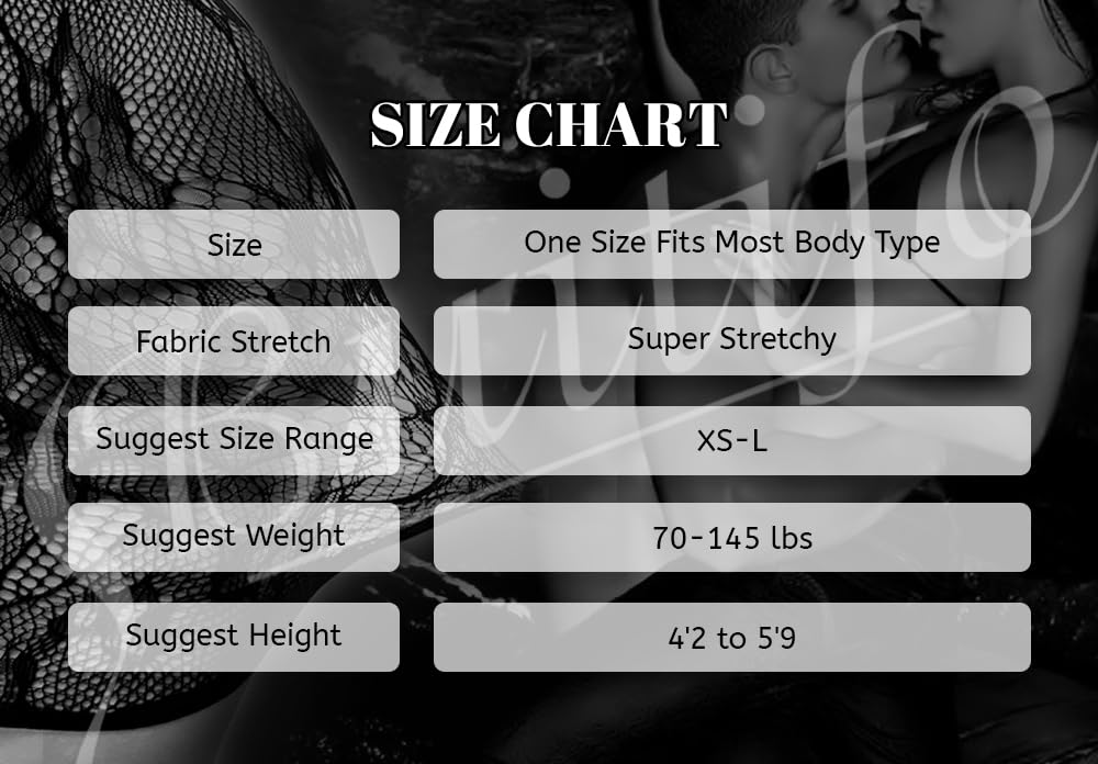 Buitifo Womens Lingerie Set Fishnet BabyDoll Bodysuit Sexy Nightwear: Black Tjca One Size