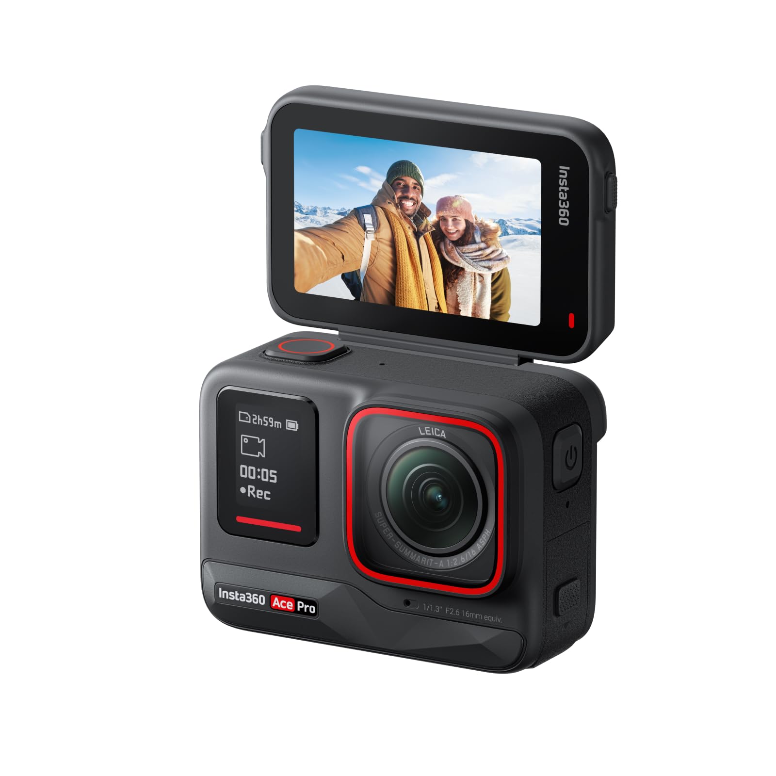 Insta360 Ace Pro - Waterproof Action Camera Co-Engineered with Leica, Flagship 1/1.3" Sensor and AI Noise Reduction for Unbeatable Image Quality, 4K120fps, 2.4" Flip Screen & Advanced AI Features: Standalone