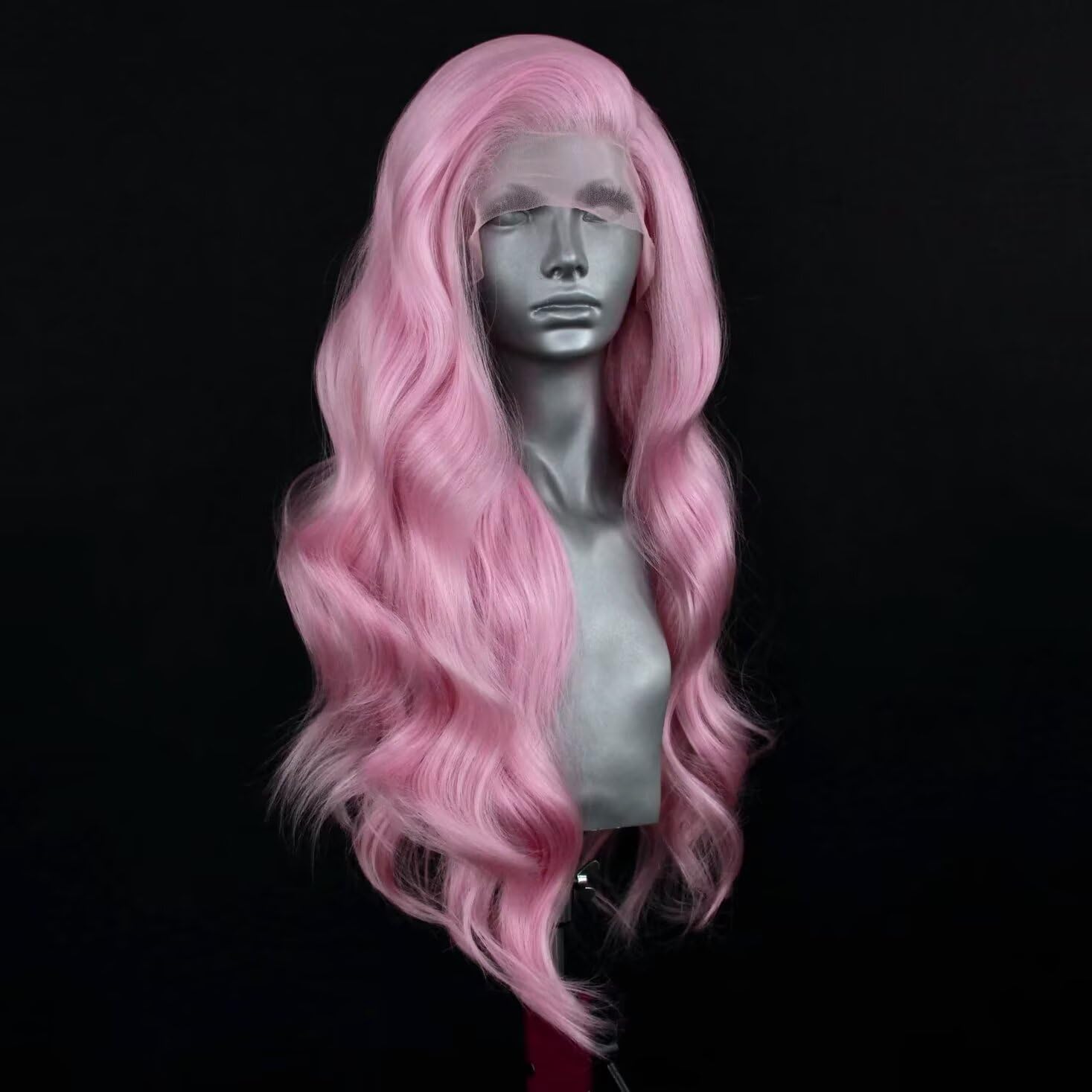 RONGDUOYI Neon Green Wigs for Women Free Part Synthetic Lace Front Wig Ombre Color Black and Green Wigs Glueless Natural Hairline Daily Use Cosplay Wig