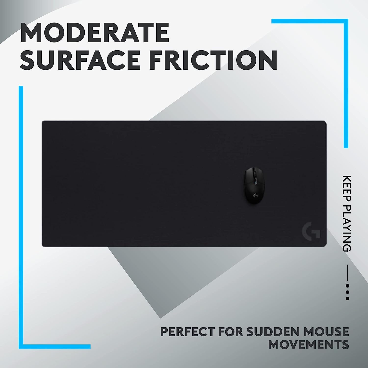 Logitech G PRO X SUPERLIGHT Wireless Gaming Mouse, Ultra-Lightweight, HERO 25K Sensor, 25,600 DPI, 5 Programmable Buttons, Long Battery Life, Compatible with PC / Mac - Black: Black Mouse + Extended Mousepad