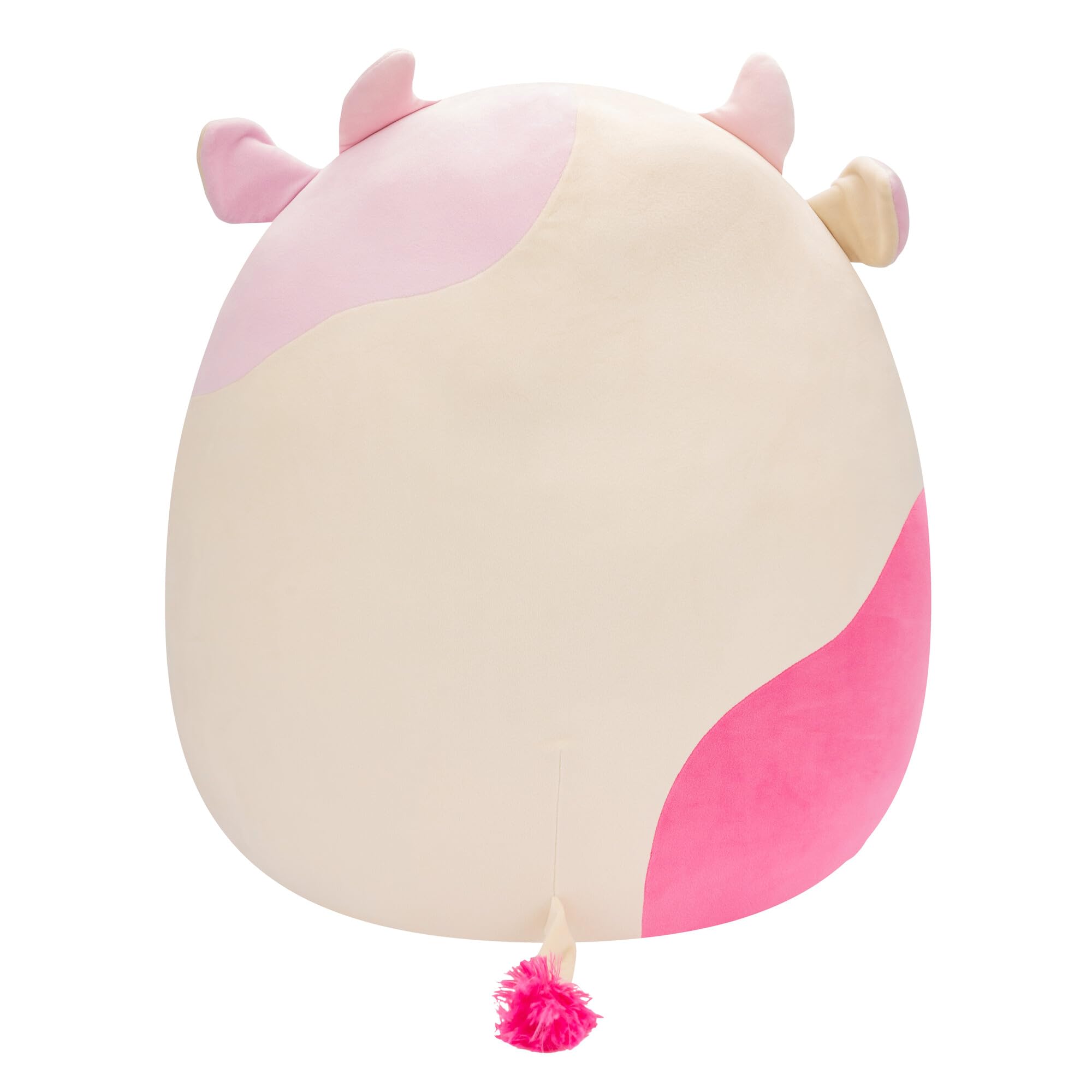 Squishmallows Original 8-Inch Connor  with Blue Flower Embroidery - Official Jazwares Plush: Squishmallows Original 20-Inch Caedyn Cream Cow with Pink Spots - Official Jazwares Jumbo Plush