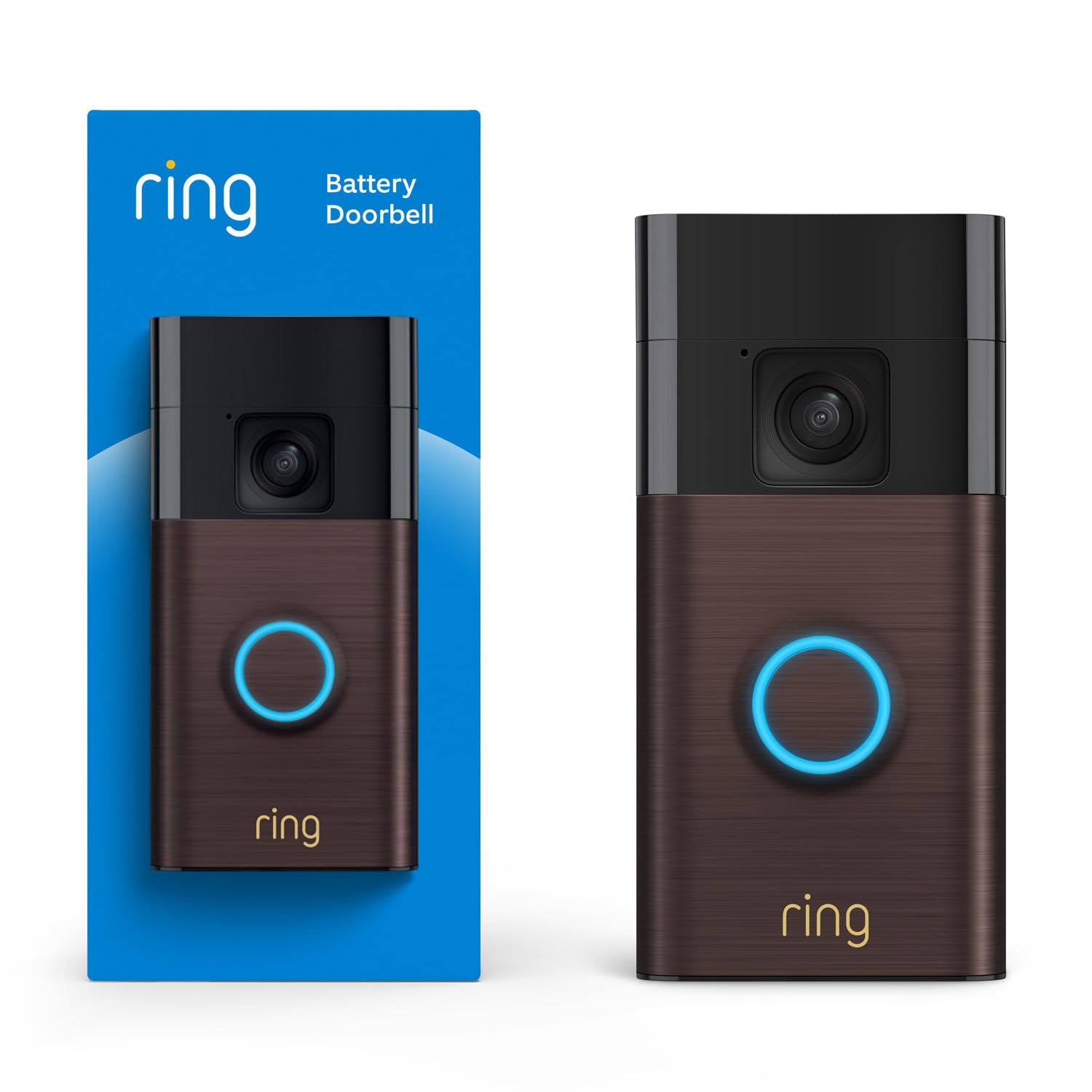 Ring Battery Doorbell | Home or business security with Head-to-Toe Video, Live View with Two-Way Talk, and Motion Detection & Alerts (newest model), Venetian Bronze: Venetian Bronze 1 Doorbell