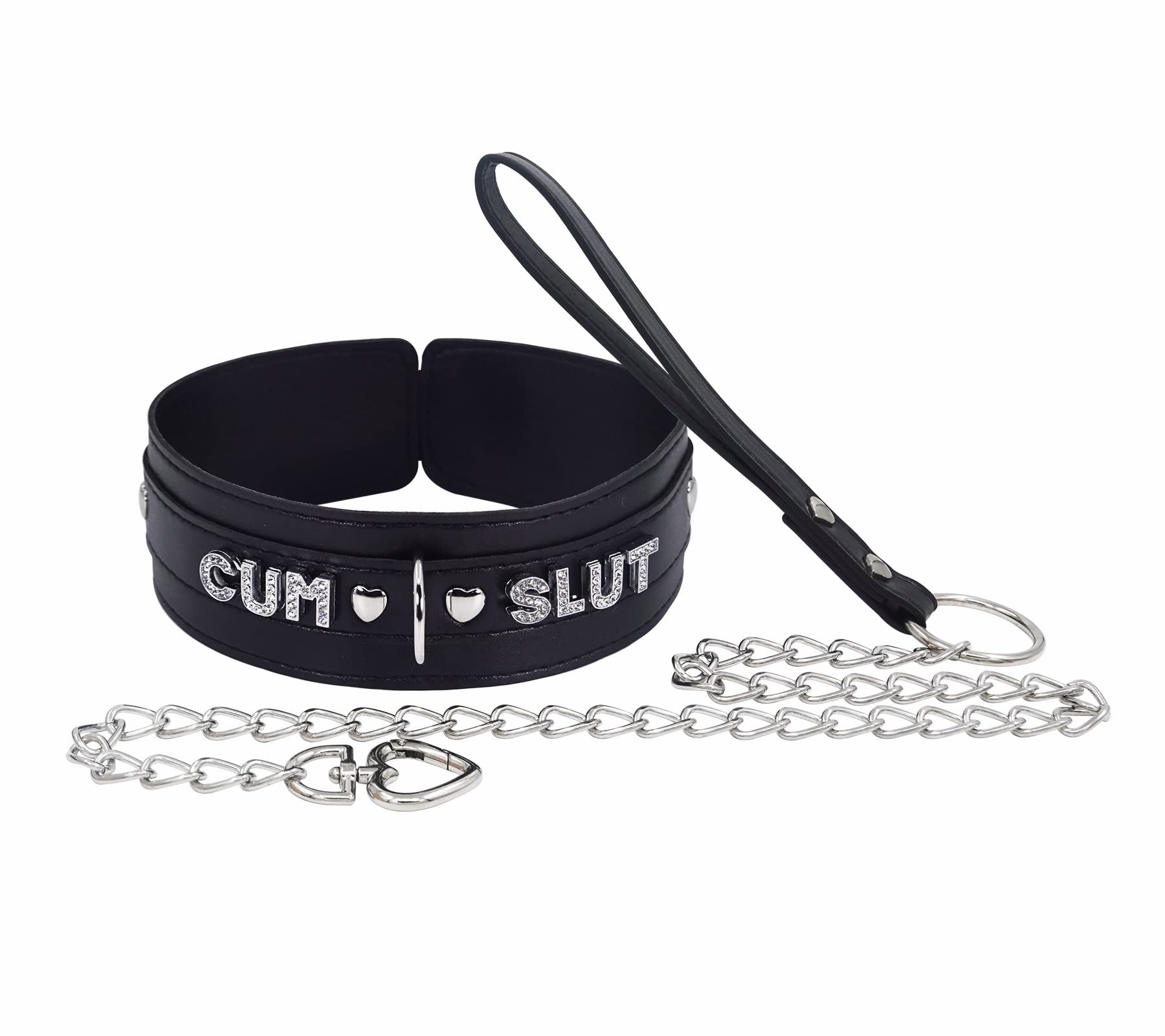 paloli Black Leather Choker Collar for Women Punk Leash Neck Choker Necklace Gothic Rock Jewelries: SLU