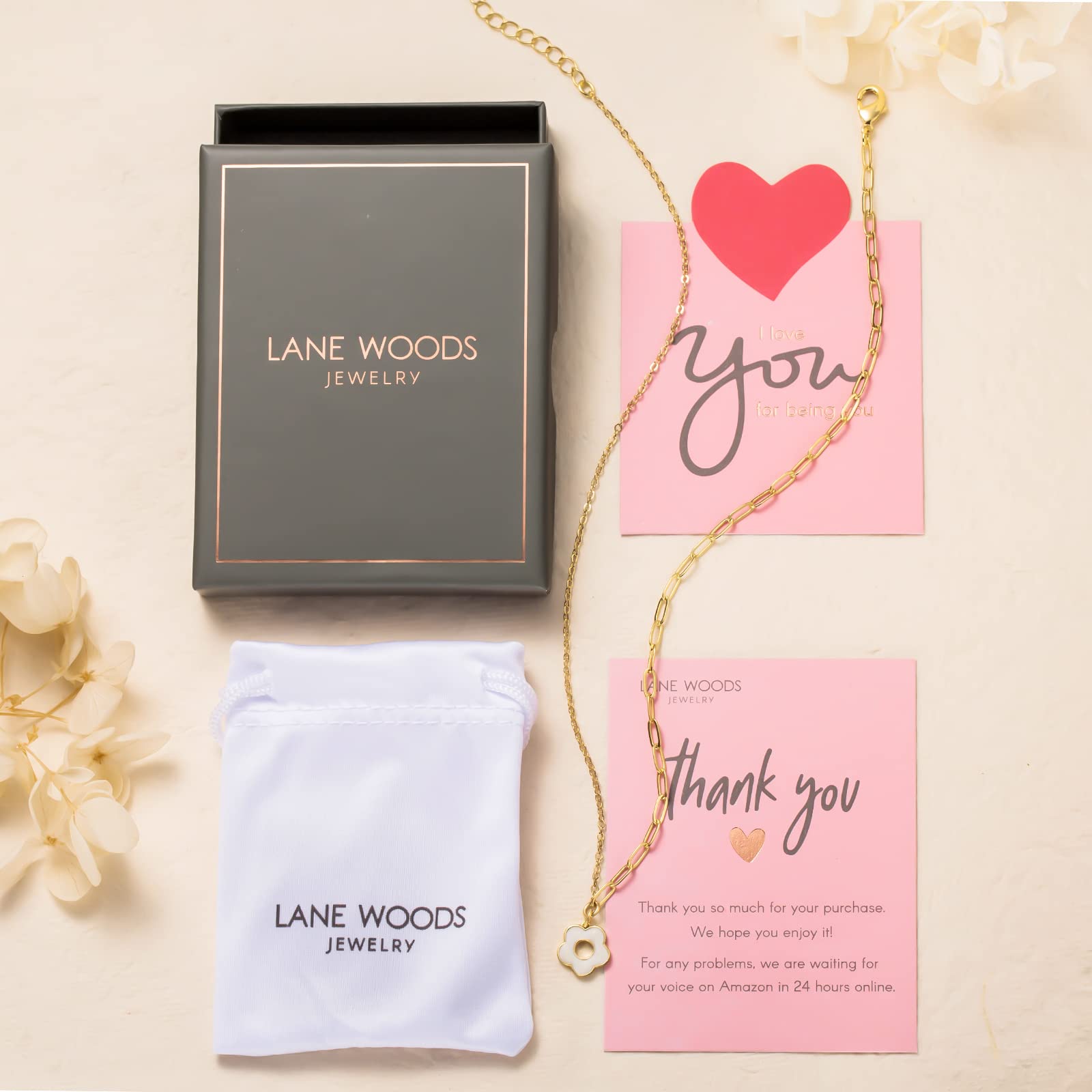 LANE WOODS Paperclip Necklace Pendant: 14K Gold Plated Dainty Link Chain Jewelry for Women: LANE WOODS Paperclip Necklace Pendant: 14K Gold Plated Dainty Link Chain Jewelry for Women
