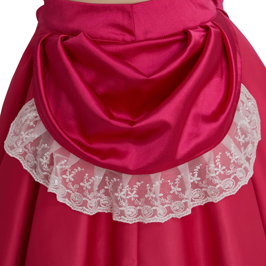 Willyacos Womens Super Brothers Princess Peach Costume Halloween Party Dress Sexy Pink Princess Dress Cosplay for Adult: 3X-Large Pink