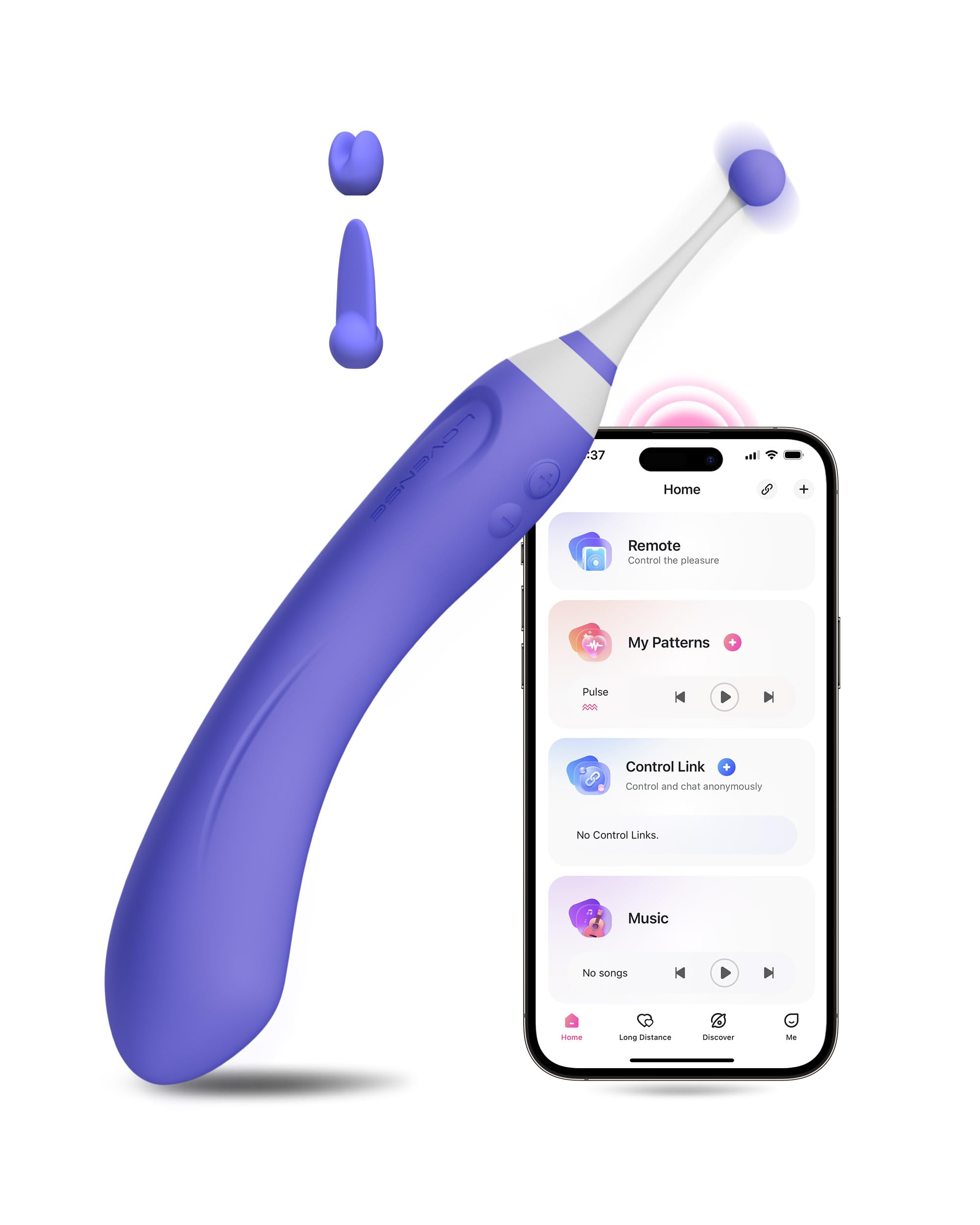LOVENSE Hyphy G Spot Vibrator for Clitoris Vagina Dual Stimulator, 3 Attachments Mini Nipple Massagers for Female, Small Vibrator Sex Things for Women Pleasure, Waterproof Vibrating Sex Toys: LOVENSE Hyphy G Spot Vibrator for Clitoris Vagina Dual Stimulator, 3 Attachments Mini Nipple Massagers for Female, Small Vibrator Sex Things for Women Pleasure, Waterproof Vibrating Sex Toys