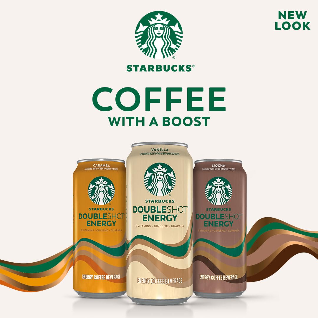 Starbucks Doubleshot Energy Drink Coffee Beverage, White Chocolate, Iced Coffee, 15 fl oz Cans (Packaging May Vary) (Pack of 12): White Chocolate 15 Fl Oz (Pack of 12)