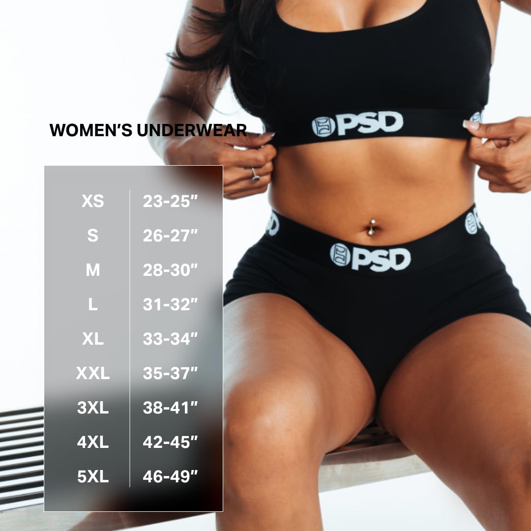 PSD Women's Basic Solid Boy Shorts - Full Coverage Women's Underwear - Comfortable Stretch Panties for Women: X-Large Holiday Mood 3-pack