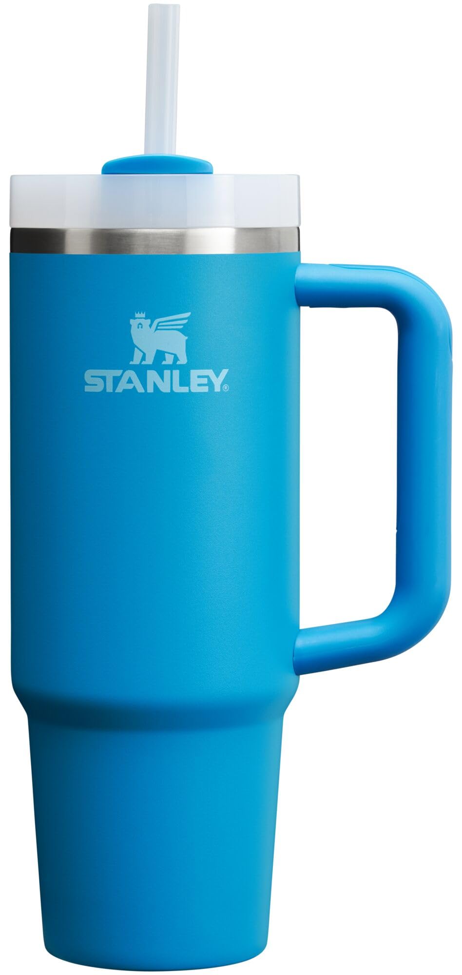 Stanley Quencher H2.0 Tumbler with Handle and Straw 30 oz | Flowstate 3-Position Lid | Cup Holder Compatible for Travel | Insulated Stainless Steel Cup | BPA-Free | Rose Quartz 2.0: 30 Ounces Azure