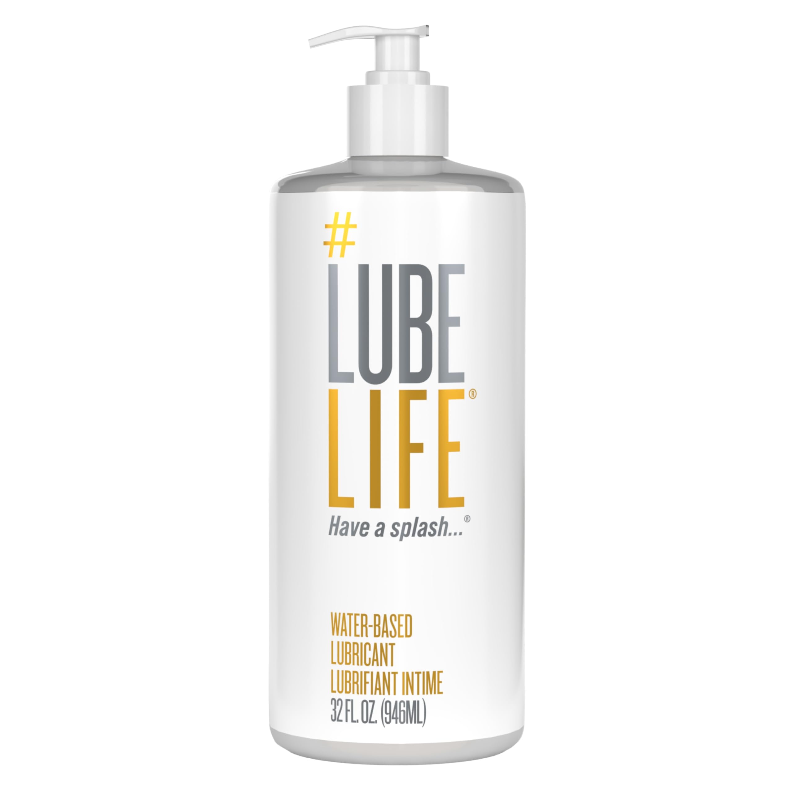 Lube Life Water-Based Personal Lubricant, Lube for Men, Women and Couples, Non-Staining, 8 Fl Oz: 32 Fl Oz (Pack of 1)