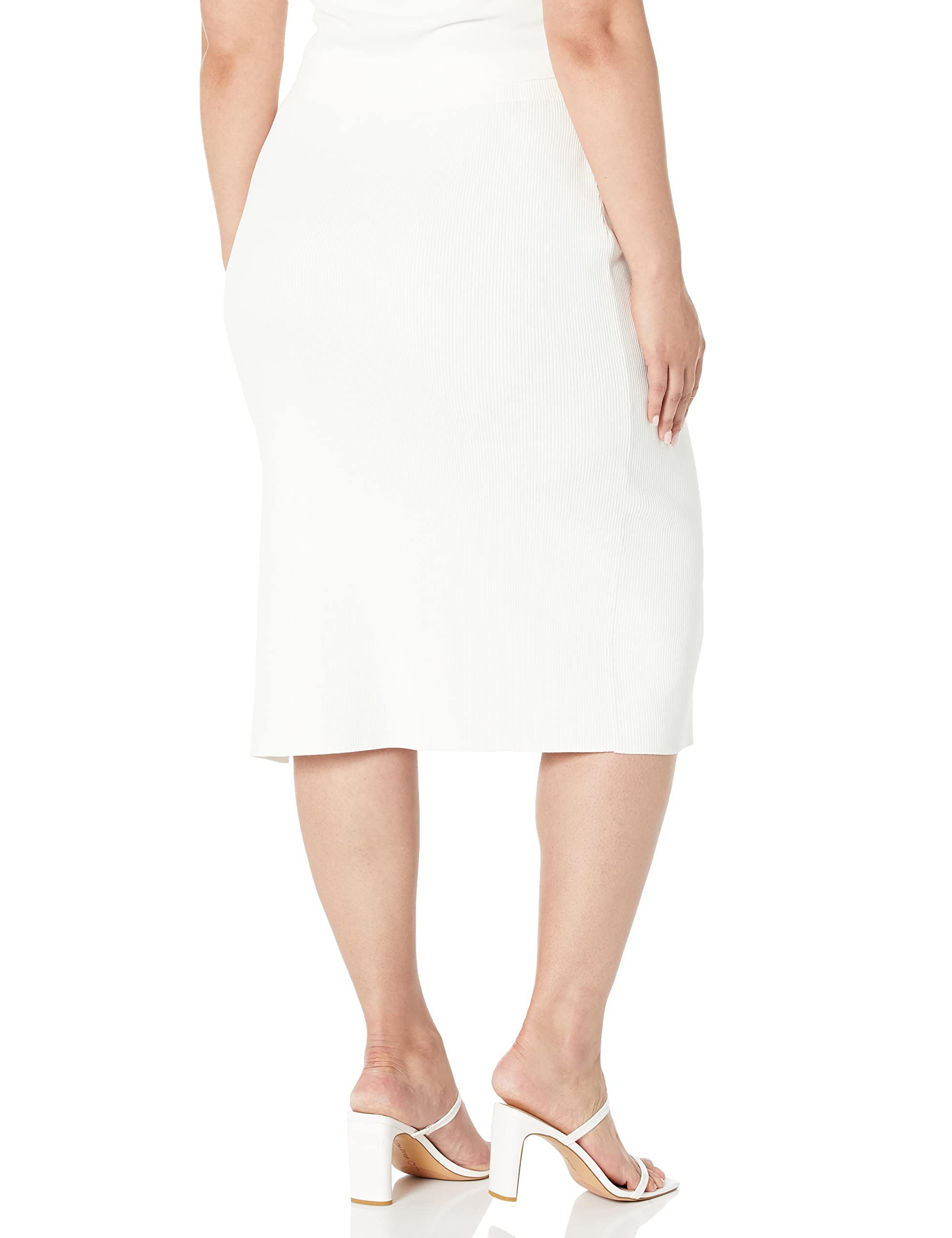 The Drop Women's Vera Slim Side-Slit Midi Sweater Skirt thumbnail 5