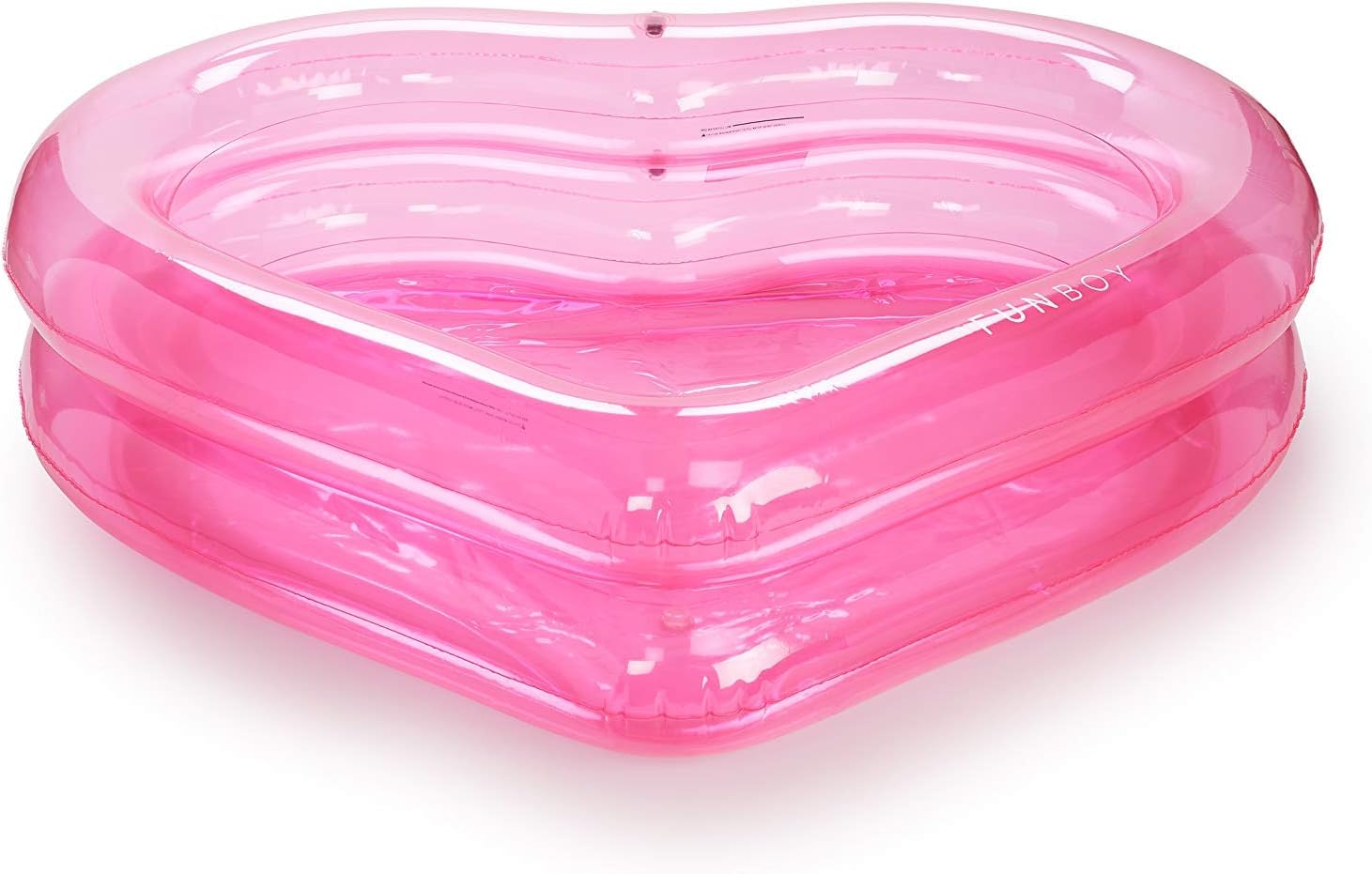 FUNBOY Giant Inflatable Luxury Clear Pink Heart Kiddie Pool, Year-Round Fun for Ball Pits, Swimming Pools, a Summer Pool Party and the Beach: FUNBOY Giant Inflatable Luxury Clear Pink Heart Kiddie Pool, Year-Round Fun for Ball Pits, Swimming Pools, a Summer Pool Party and the Beach