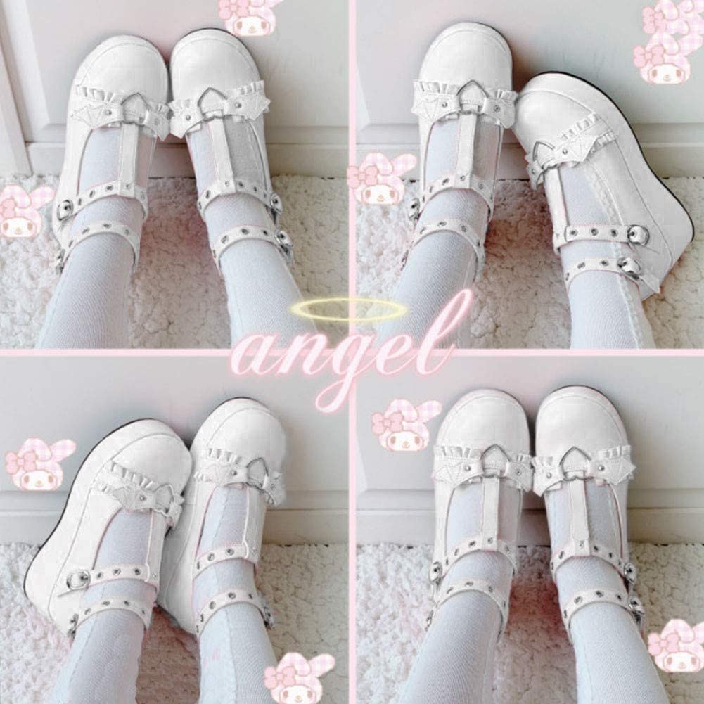 CELNEPHO Mary Jane Shoes Women Cute Ankle Strap Platform Wedge High Heel Pumps Gothic Party Dress Shoes for Women - Image 5