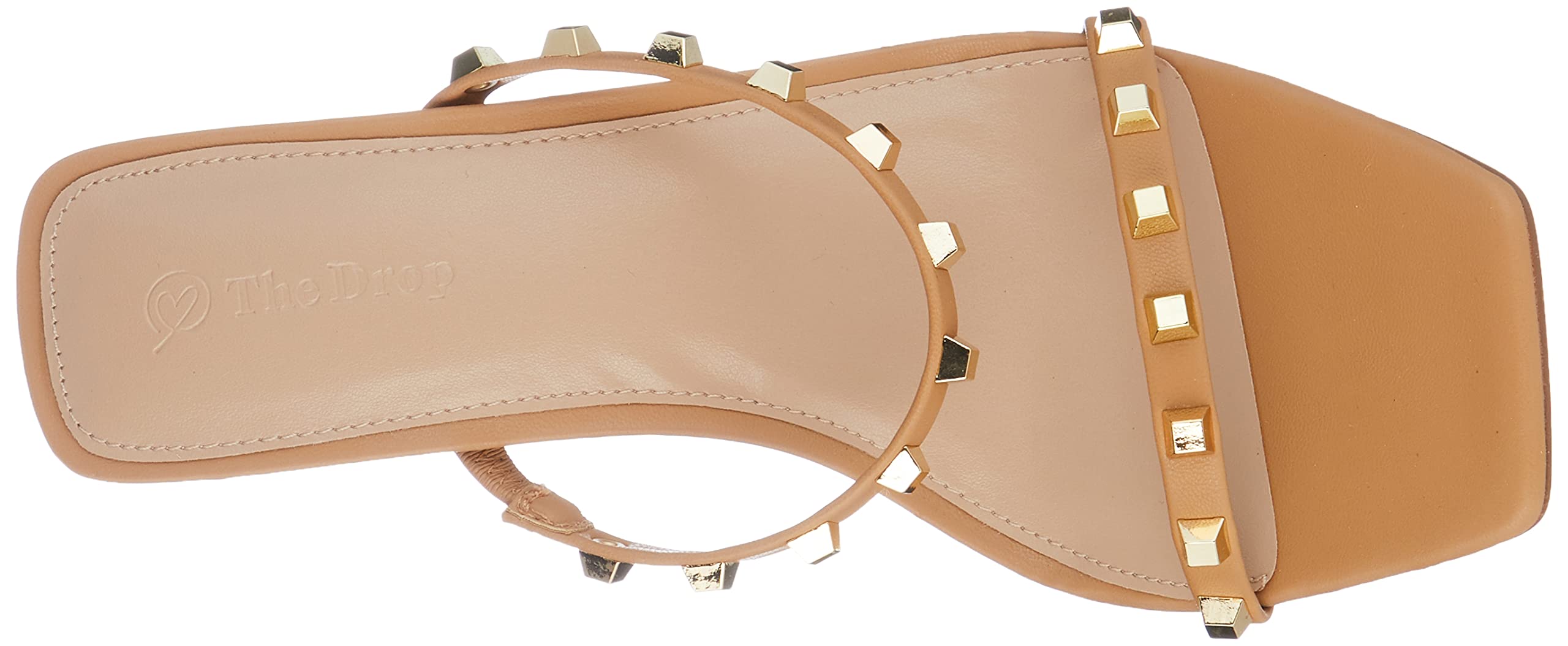 The Drop Women's Avery Square Toe Two Strap High Heeled Sandal