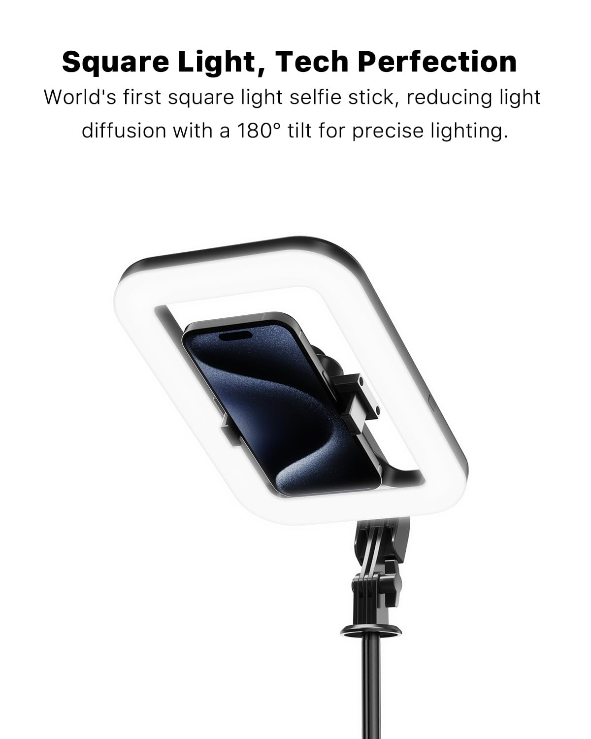 M MYBAT PRO Selfie Ring Light with 72" Tripod Stand - Extendable Selfie Stick with Light for Phone, Live Streaming, Makeup, Travel, Gaming, Video, Includes Phone Holder& USB-C Powered