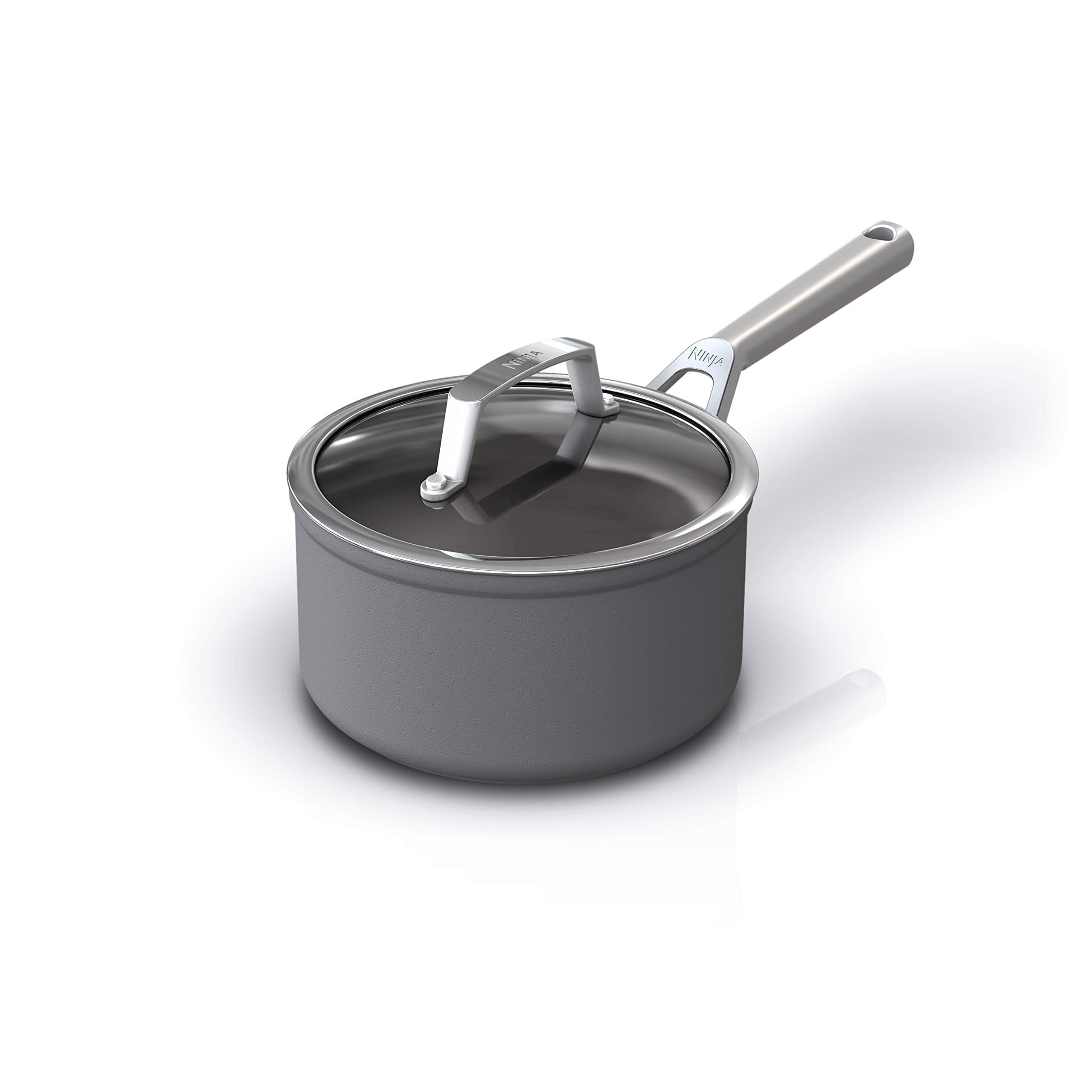 Ninja Cookware, Ninja NeverStick Premium, 16-Piece Pots and Pans Set, Non Stick Frying Pans, Kitchen Essentials, Stock Pot, Sauce Pan, Glass Lids, Saute Pan, All Stovetops, Black, C39900 - Image 15