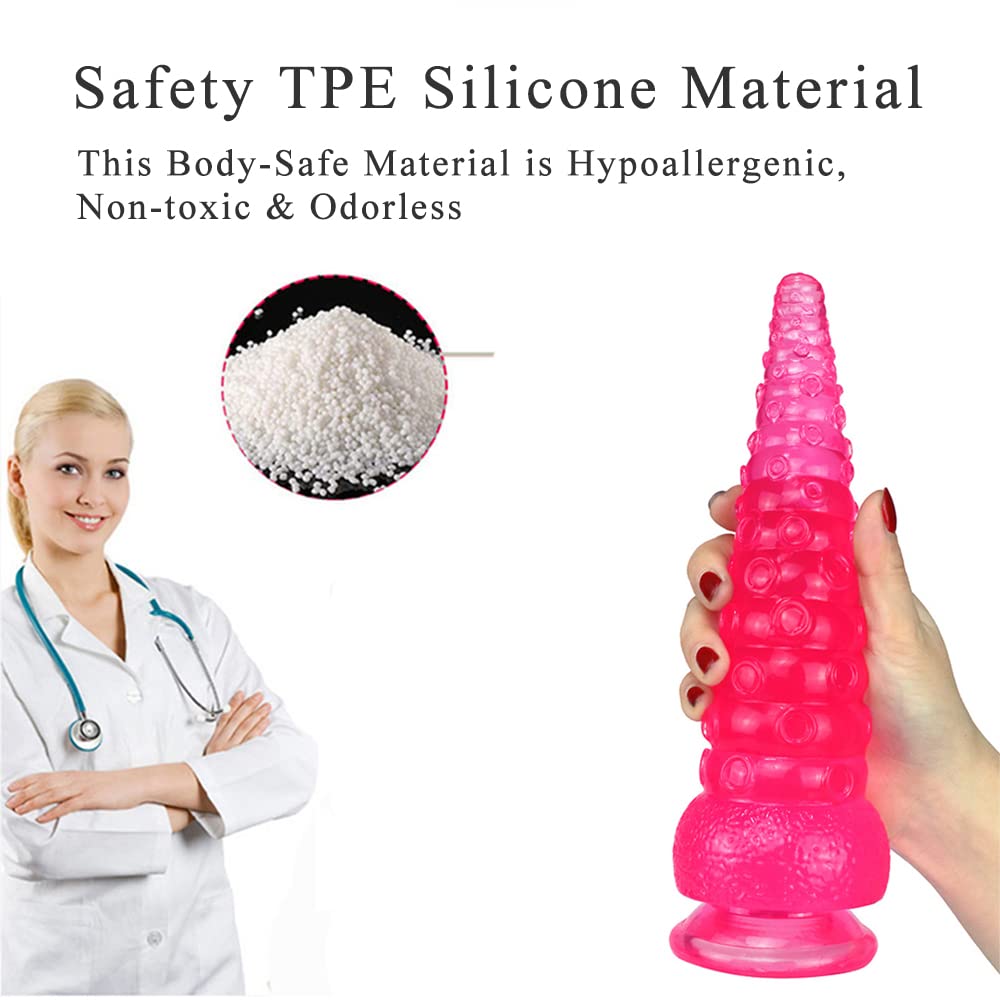 Octopus Tentacle Dildo Soft Realistic Dildo 6" Anal Plug Dildos Butt Plug Stimulator with Strong Suction Cup Anal Sex Toy Monster Silicone Prostate Massager for Women Men Adult Sex Play