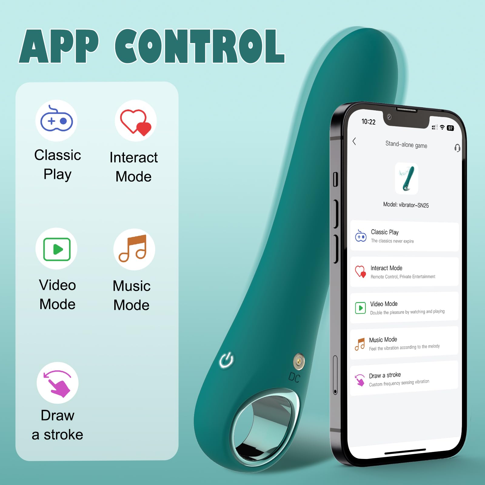 Tuitionua Adult Sex Toys Dildo - APP Control G Spot Dildos Vibrator for Woman, Clitoral Stimulator with 10 Vibration Modes, Adult Toys for Women and Couples(APP Pink): Green-APP