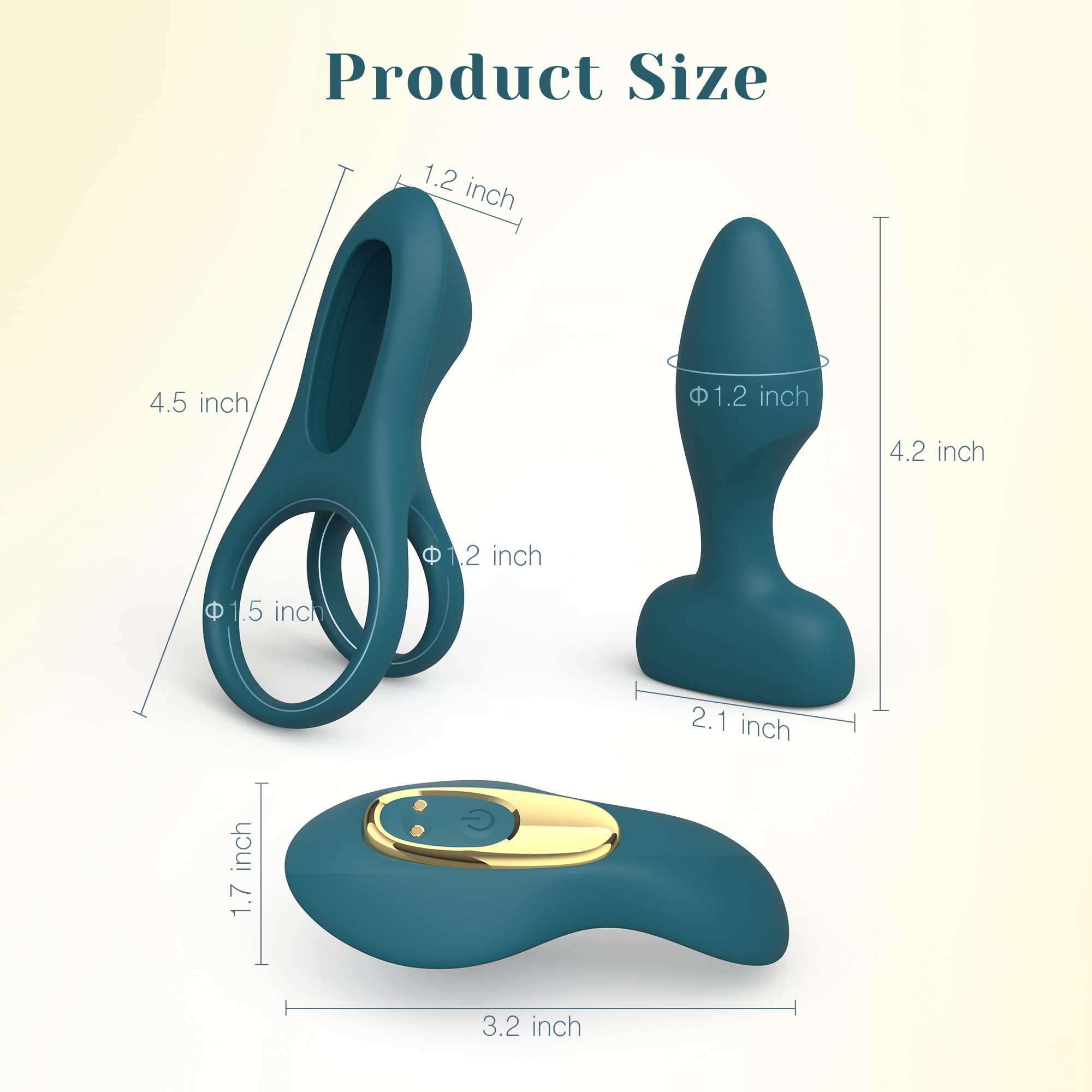 Tracy's Dog Couples Vibrator Kit - Includes Vibrating Cock Ring, Panty Vibrator & Butt Plug with Removable Rechargeable Bullet, Remote-Controlled Adult Sex Toy Set for Women & Couples Pleasure Play: Green