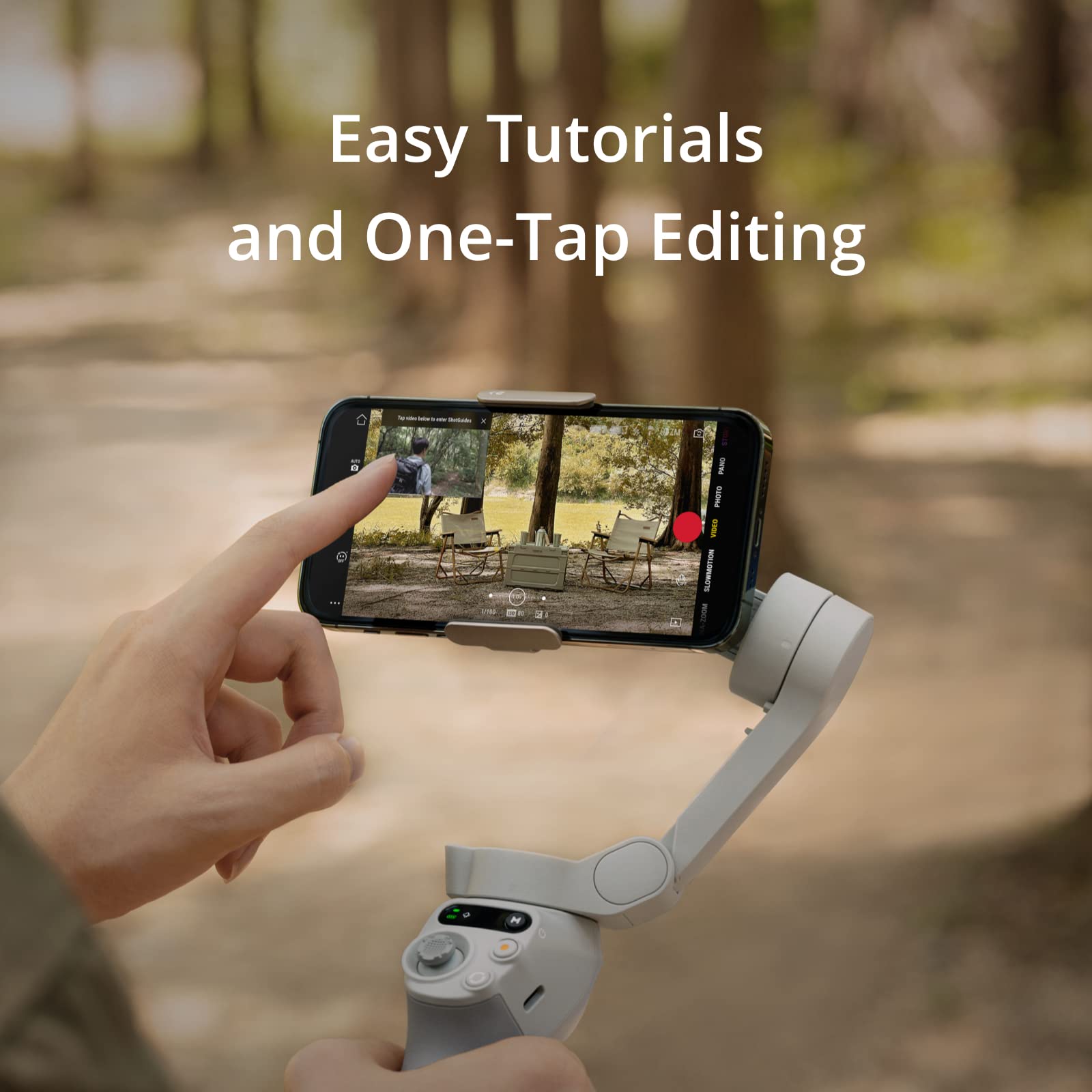 DJI Osmo Mobile SE, 3-Axis Phone Gimbal, Portable and Foldable, Gimbal Stabilizer for iphone, Andriod, ShotGuides, ActiveTrack 6.0, Vlogging Stabilizer for Youtube, TikTok, Travel: Osmo Mobile SE Fill Light Combo