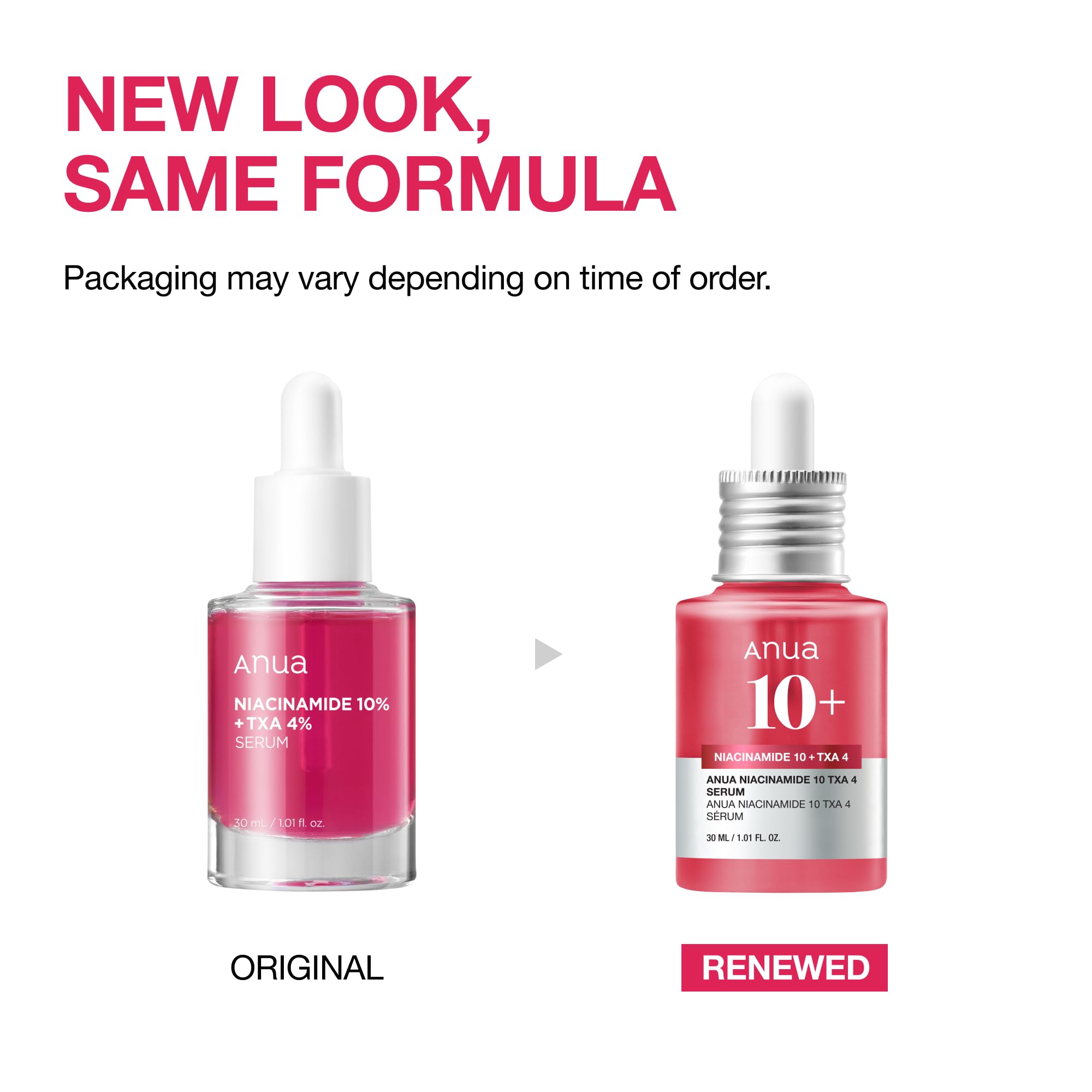 Anua Pink Serum Duo for Korean Glass Skin:10% Niacinamide + 4% Tranexamic Acid Serum & Peach 70 Niacinamide Serum for Dull Skin, Skin Barrier, Fragrance-Free, Korean Skincare
