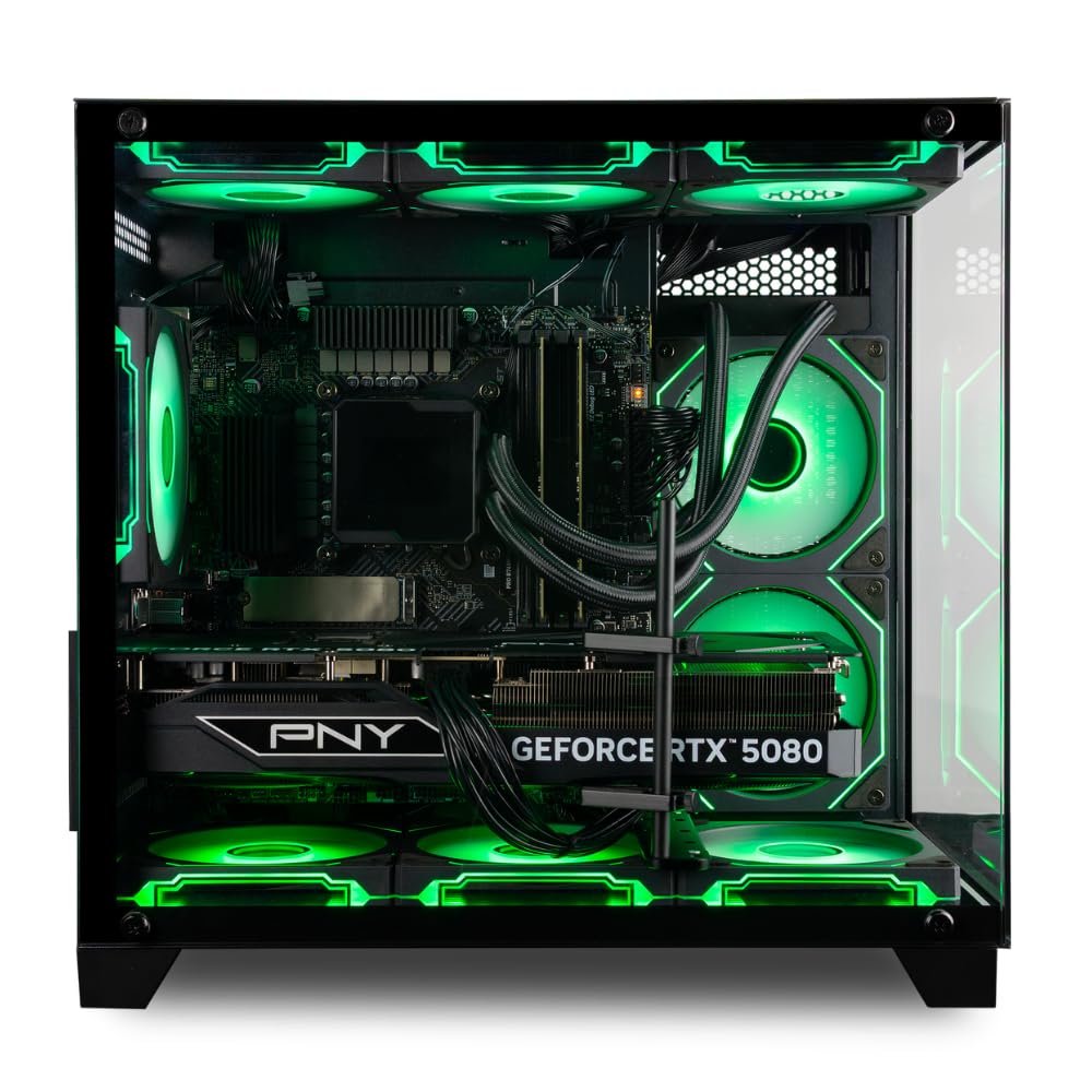 Panorama Gaming PC Desktop (NVD GeForce RTX 5080, Intel 24-Core i9-14900KF Processor, 96GB DDR5 RAM, 2x2TB Gen4 NVMe SSD, WiFi 6E, HDMI, Windows 11 Pro) Best 2025 Prebuilt Tower RGB Gamer Computer
