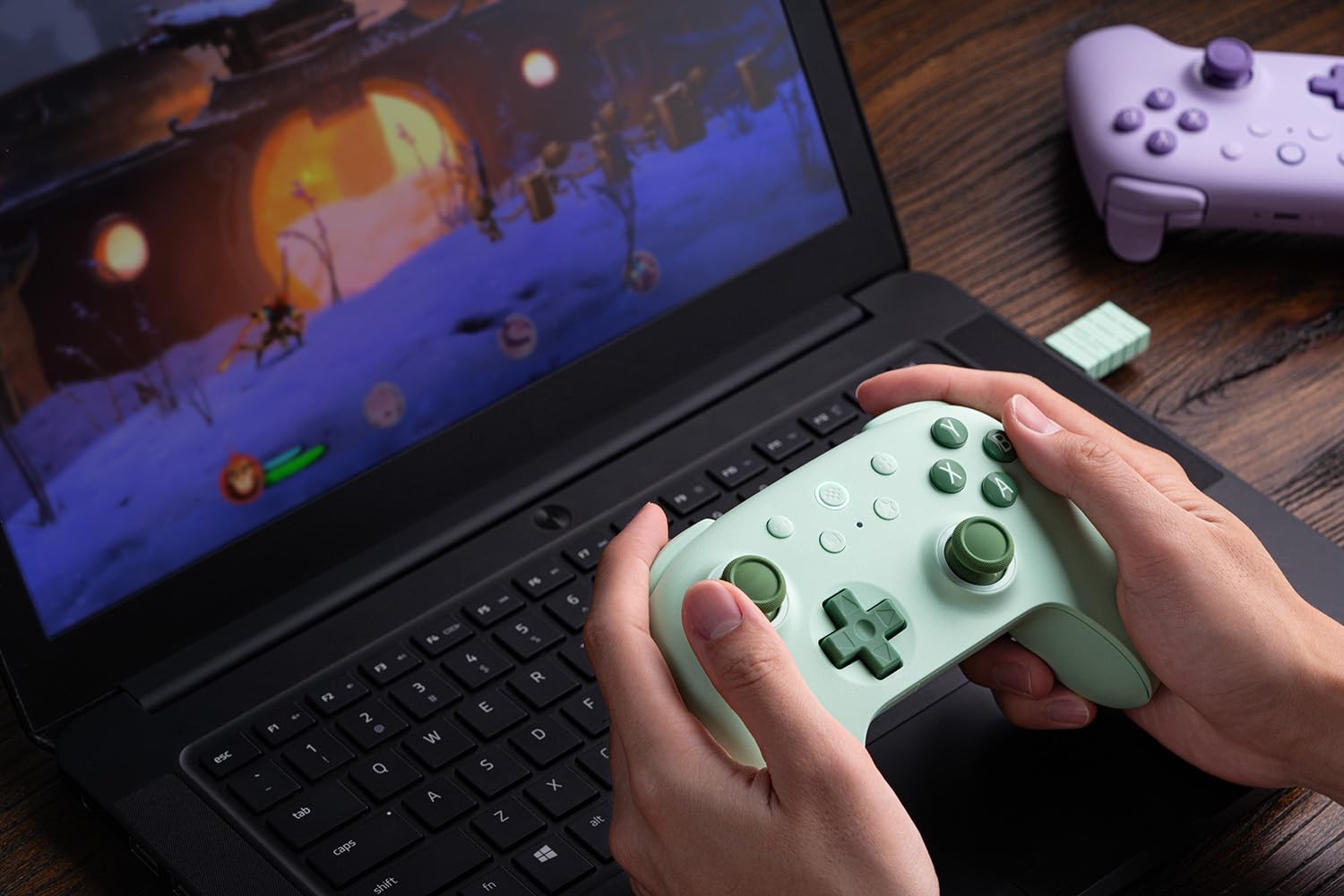 8BitDo Ultimate 2C Wireless Controller for Windows PC and Android, with 1000 Hz Polling Rate, Hall Effect Joysticks and Triggers, and Remappable L4/R4 Bumpers (Green): Ultimate 2C Green