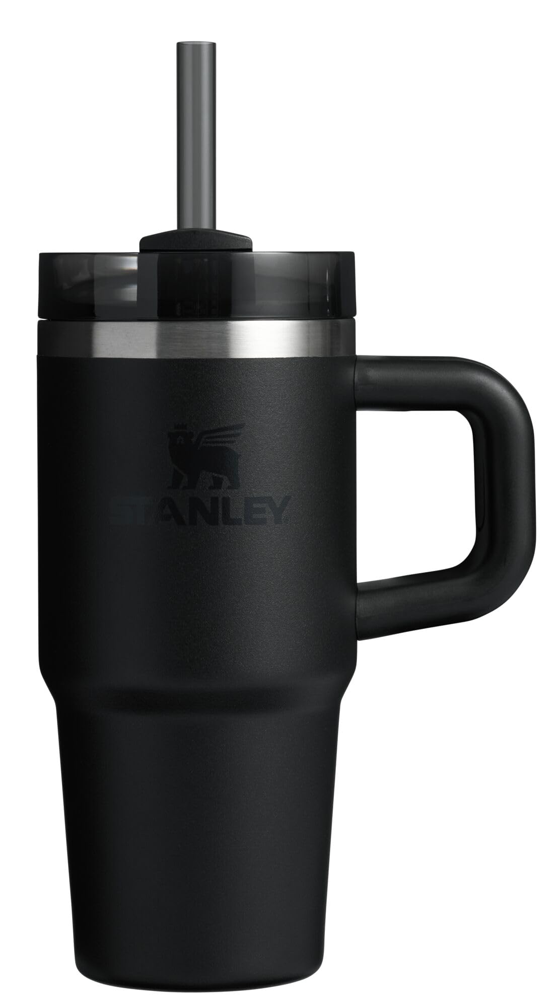 Stanley Quencher H2.0 Tumbler with Handle and Straw 30 oz | Flowstate 3-Position Lid | Cup Holder Compatible for Travel | Insulated Stainless Steel Cup | BPA-Free | Rose Quartz 2.0: 14 Ounces Black 2.0