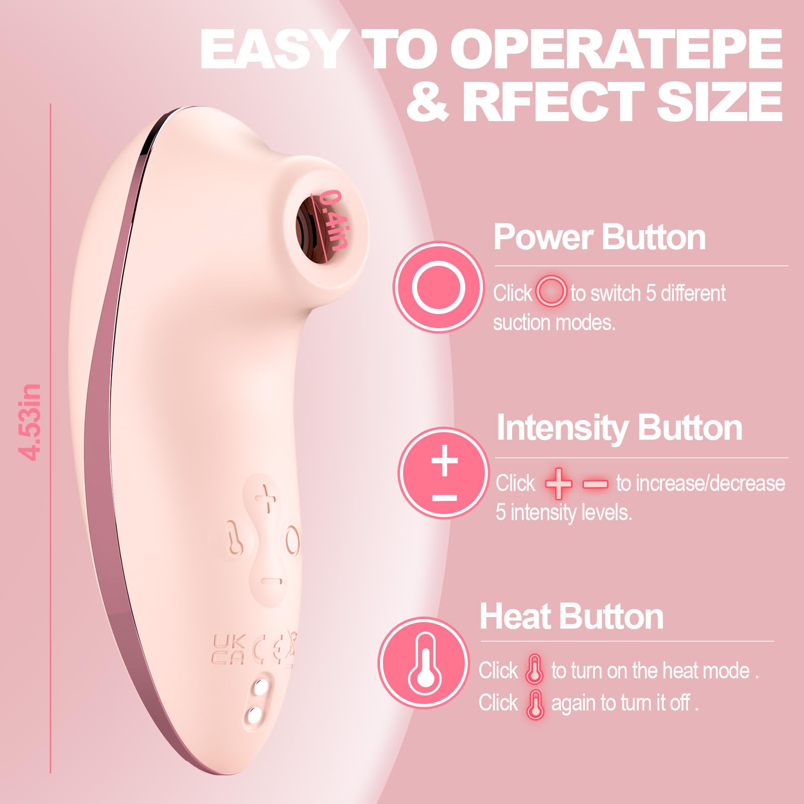 Sucking Vibrator Adult Sex Toys - Heating Pulse Pure Sucker APP Remote Clitoral Vibrator with 5 * 5 Suction, Clitoris Nipple Stimulator Waterproof Rose Sex Toys for Women Female Couples Pleasure: Pink