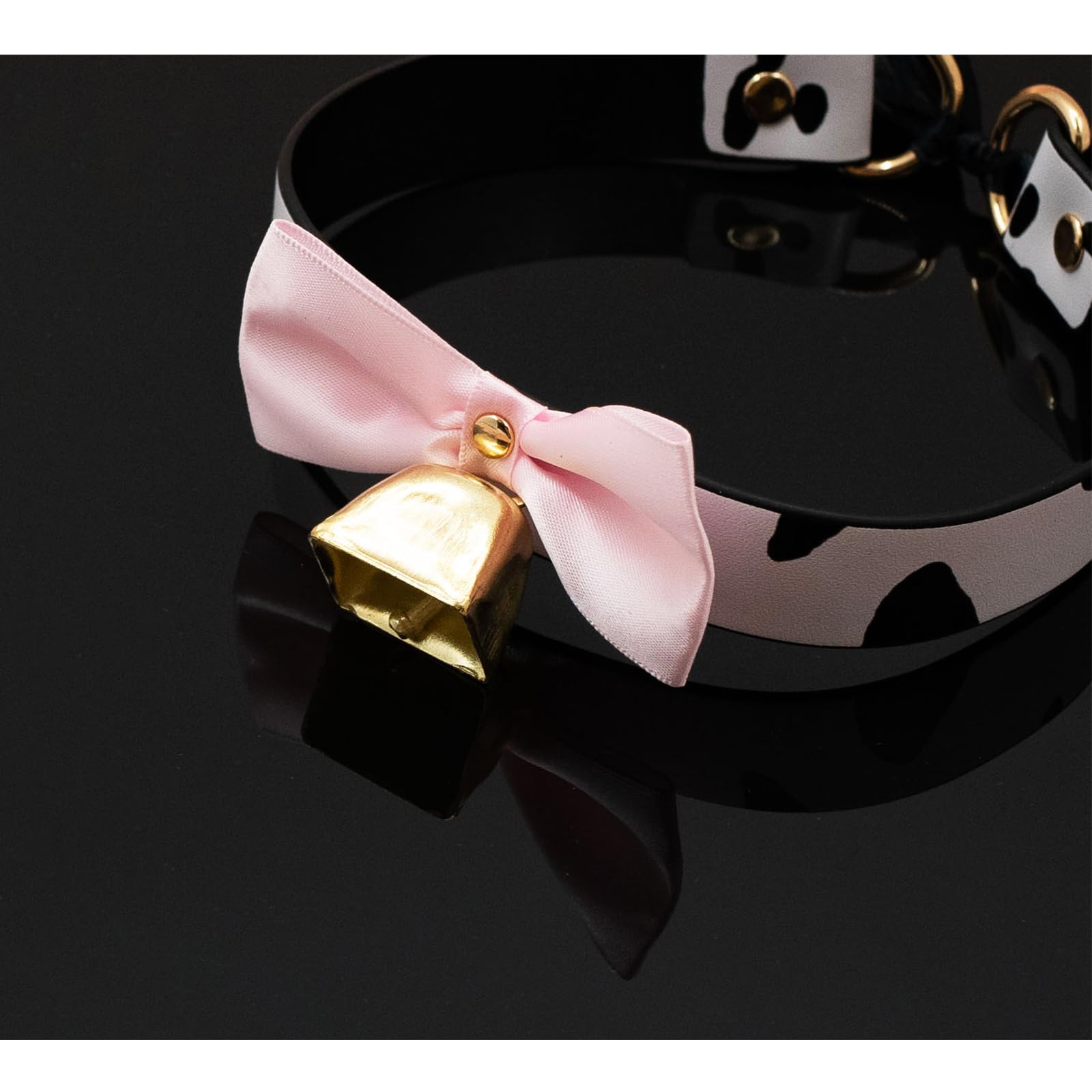 paloli Basic Cow Print Bell Collar Choker Necklace for women thumbnail 5