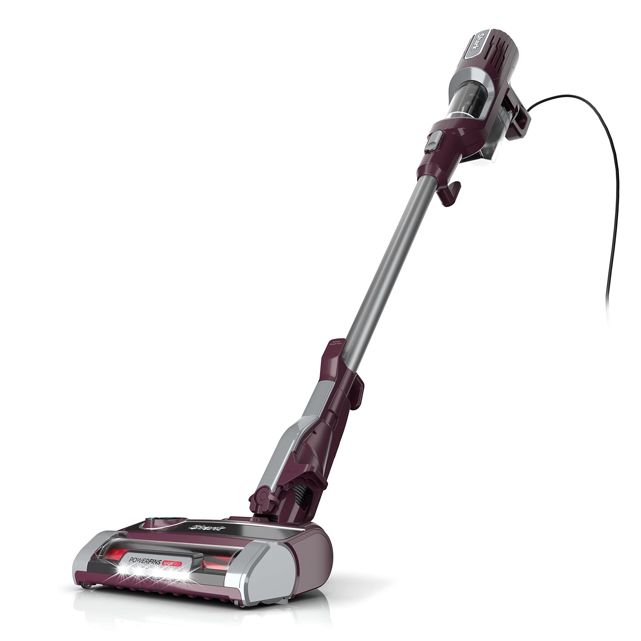 Shark HV371  DLX Corded Stick, Removable Hand Vacuum, Advanced Swivel Steering, XL Cup, Crevice Tool, Upholstery Tool & Anti-Allergen Dust Brush, Fuchsia, Capacity: PowerFins HairPro