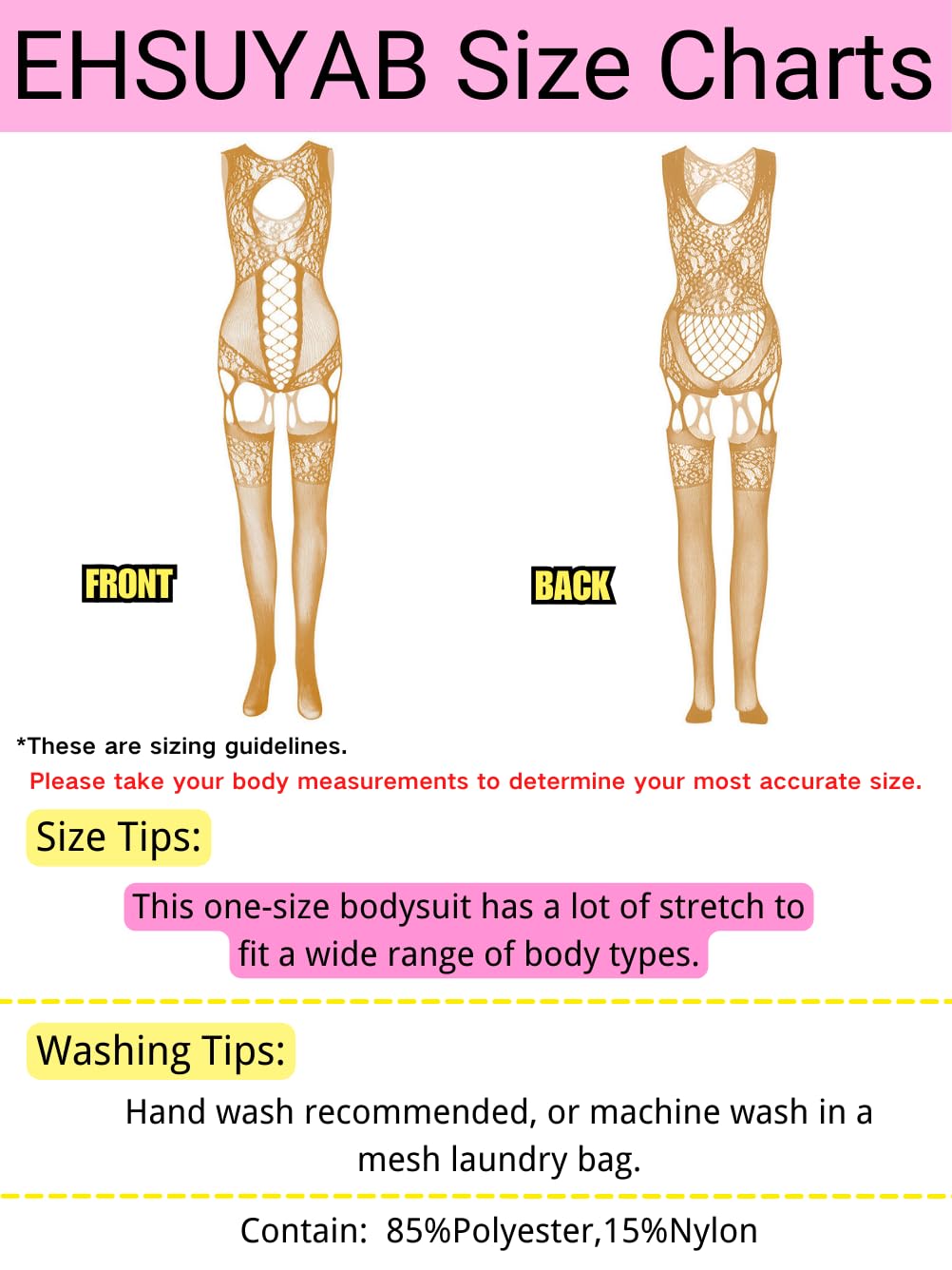 EHSUYAB Women Body Stockings Sexy, Exotic Dancer Fishnets Lingerie Glow Party, Fishnet Bodysuit Rave Outfits Club Plus Size: Beige