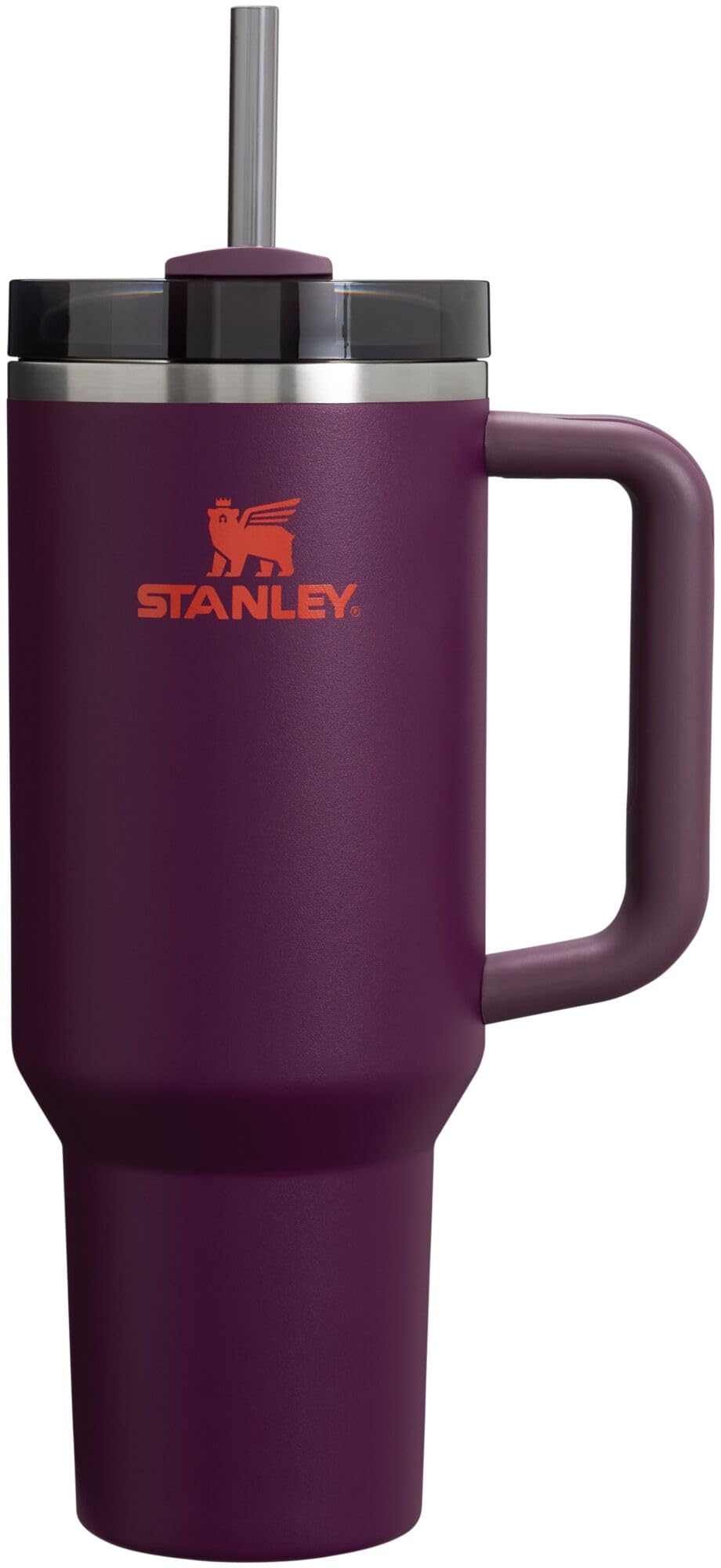 Stanley Quencher H2.0 Tumbler with Handle and Straw 30 oz | Flowstate 3-Position Lid | Cup Holder Compatible for Travel | Insulated Stainless Steel Cup | BPA-Free | Rose Quartz 2.0: 40 Ounces Plum