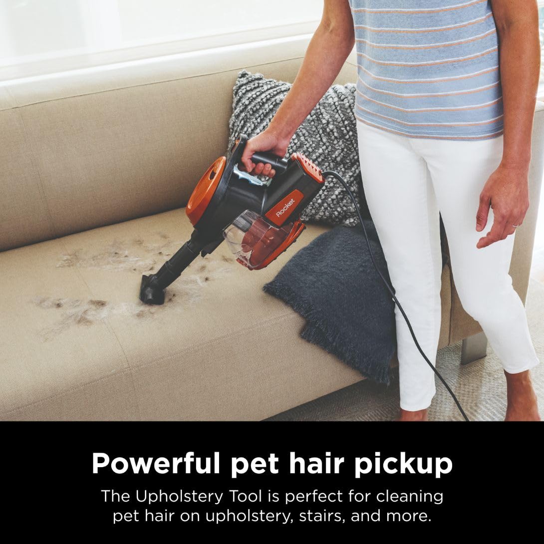 Shark HV371  DLX Corded Stick, Removable Hand Vacuum, Advanced Swivel Steering, XL Cup, Crevice Tool, Upholstery Tool & Anti-Allergen Dust Brush, Fuchsia, Capacity thumbnail 5