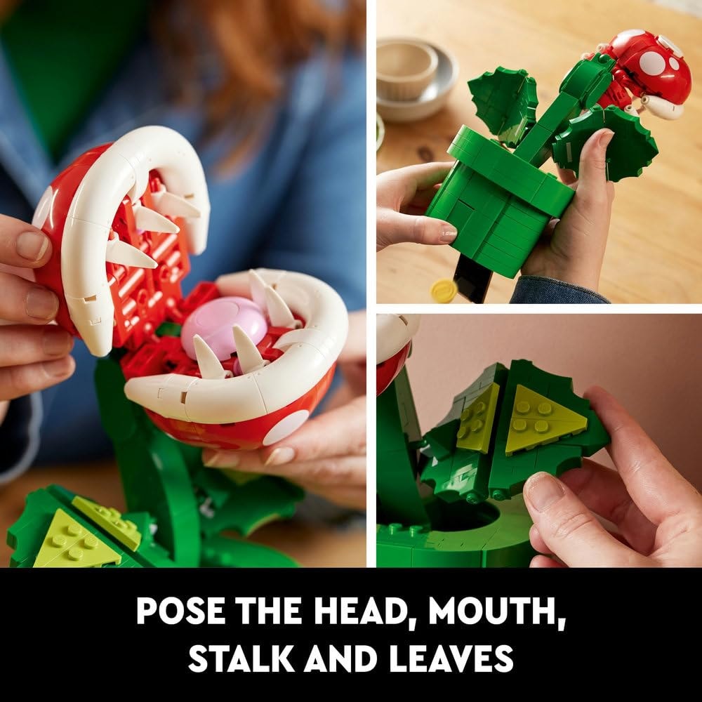 LEGO Super Mario Piranha Plant, Build and Display Super Mario Brothers Collectible for Adults and Teens, Authentically Detailed Posable Figure, Birthday Gift for Gamers and Super Mario Fans, 71426 - Image 4