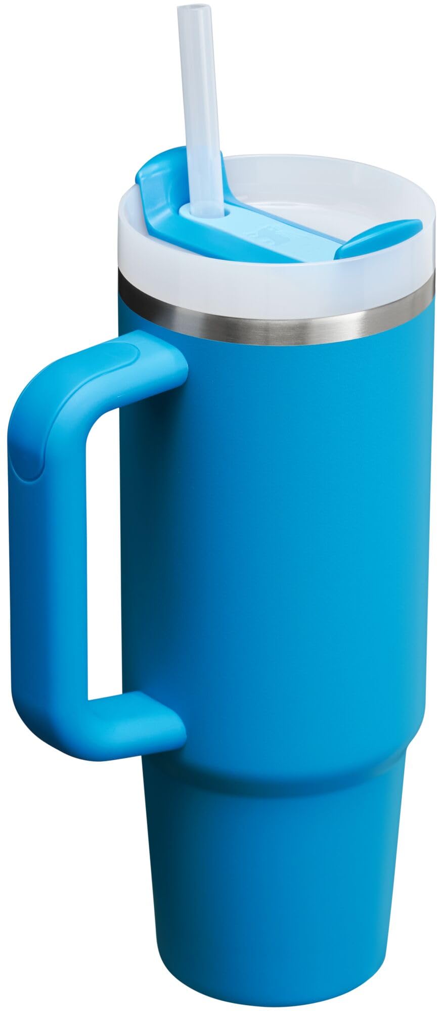 Stanley Quencher H2.0 Tumbler with Handle and Straw 30 oz | Flowstate 3-Position Lid | Cup Holder Compatible for Travel | Insulated Stainless Steel Cup | BPA-Free | Rose Quartz 2.0: 30 Ounces Azure