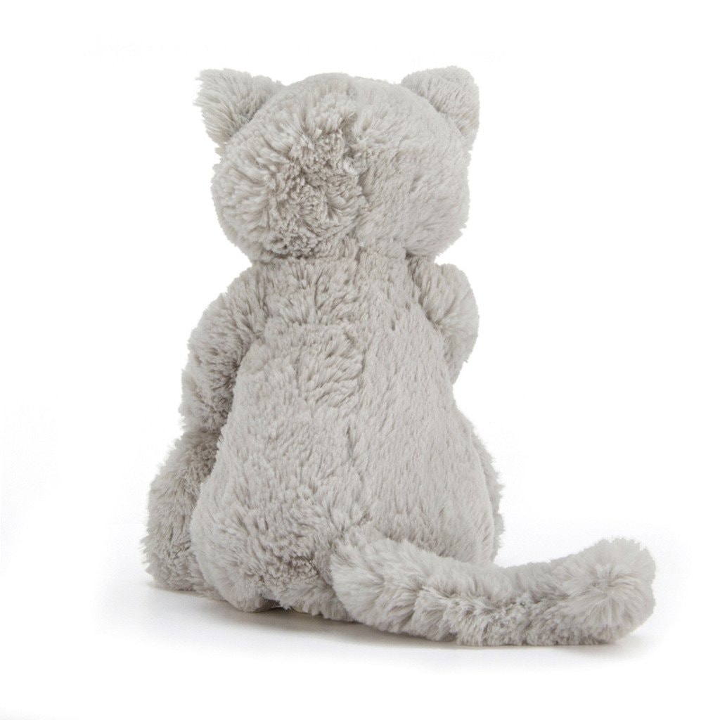 Jellycat Bashful Grey Kitty Stuffed Animal, Medium 12 inches - Cats & Kittens Plush Toy - Classic Children's Gift thumbnail 3